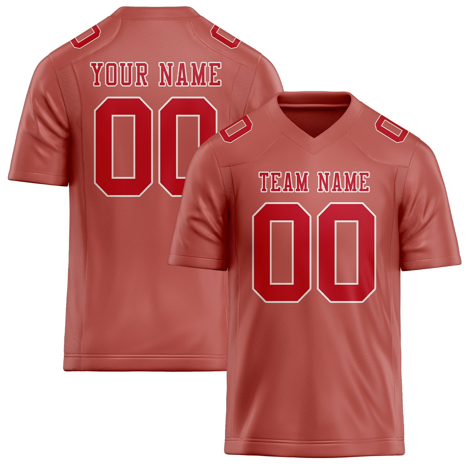 Maßgeschneidertes Professionelles Kupferrose Rot Rugbytrikot