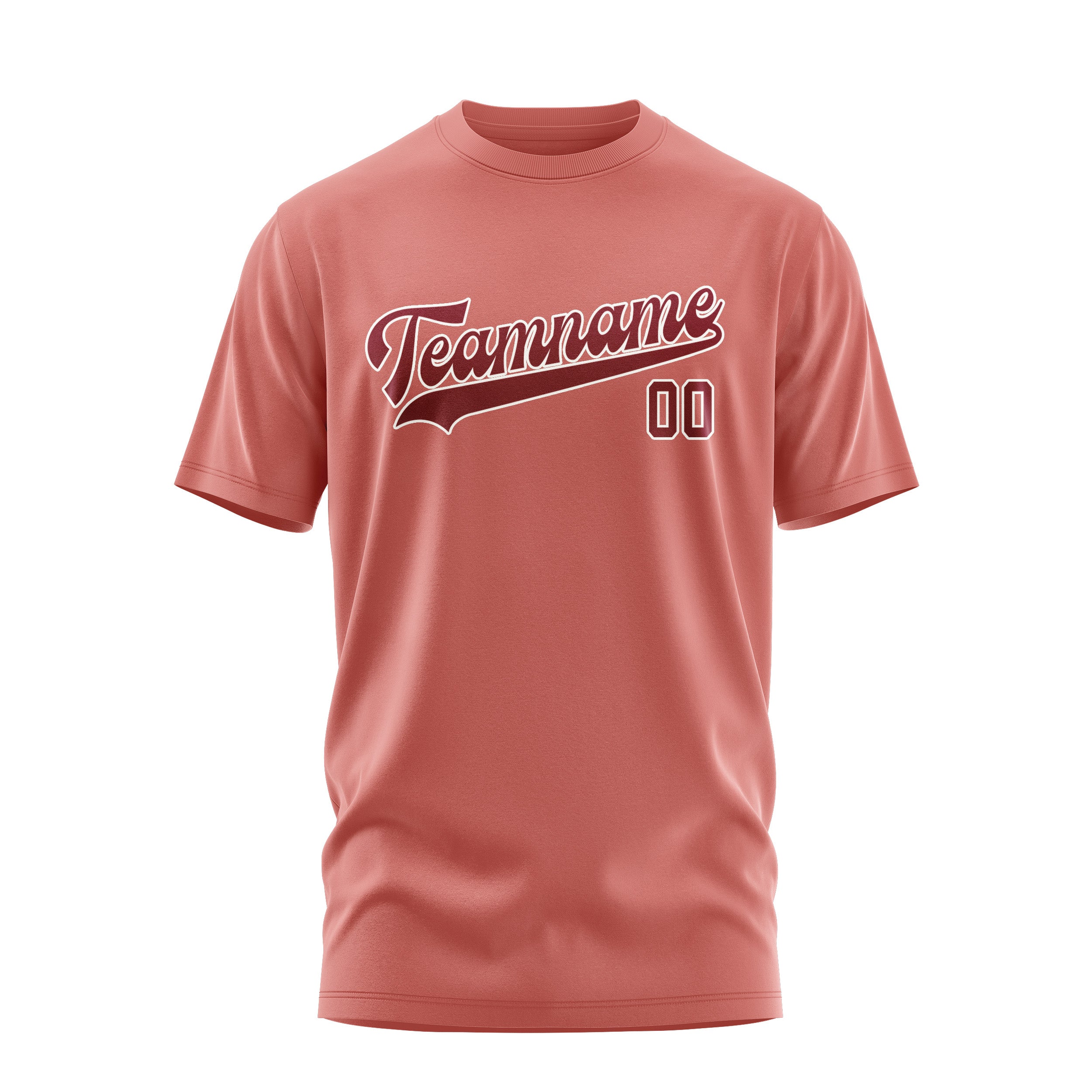 Maßgeschneidertes Kupferrose Karmesinrot T-Shirt