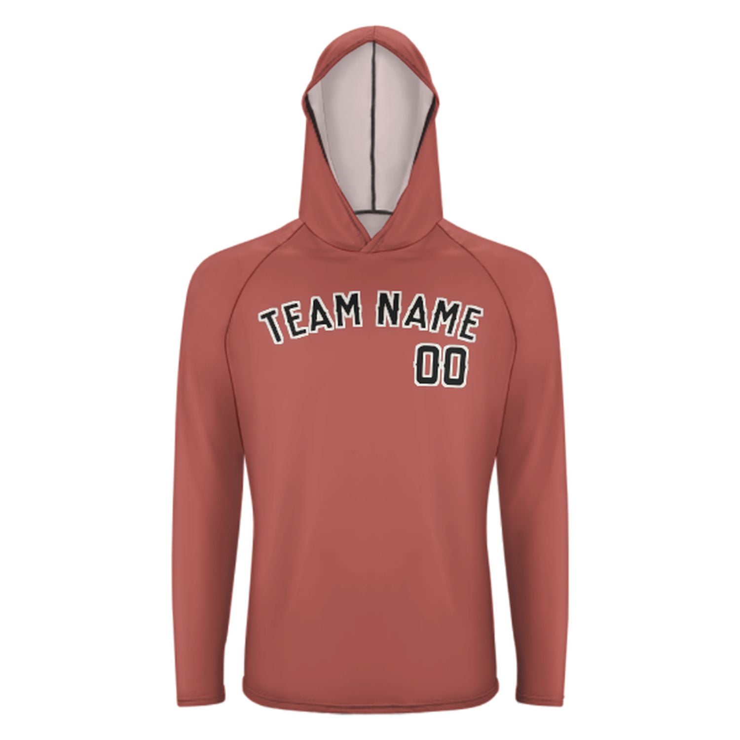 Krejčovská měď růžová černá uV-hoodie