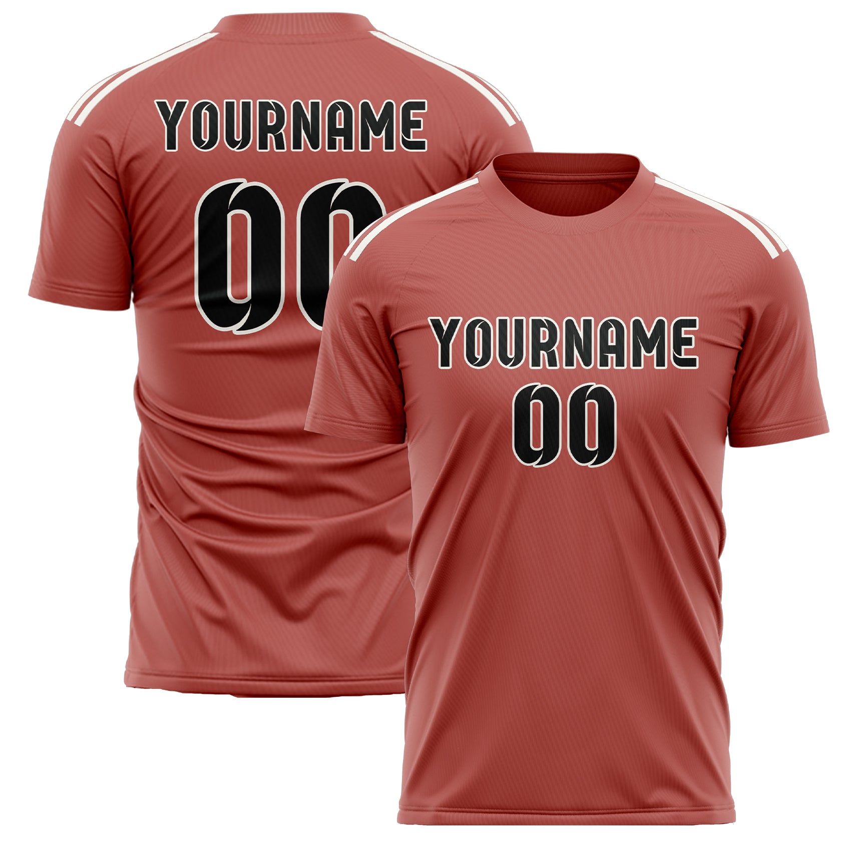 Benutzerdefiniertes Professionelles Kupferrose Schwarz Fußballtrikot