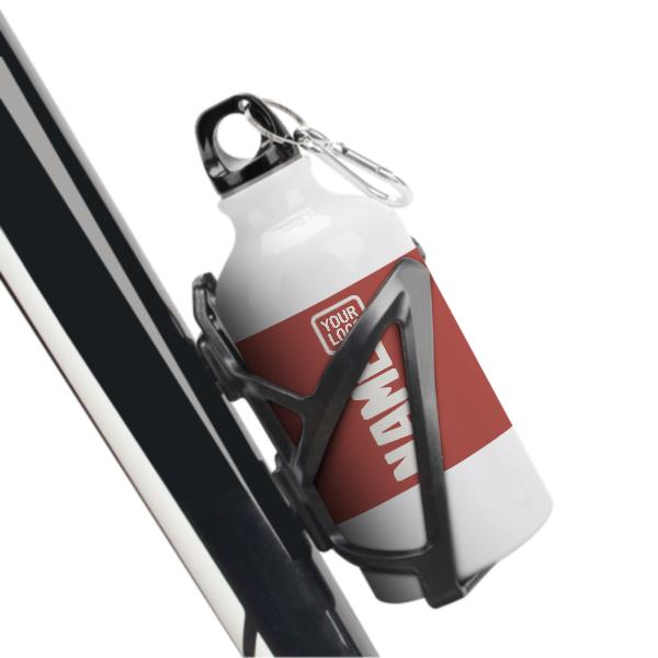 Maßgeschneidertes Kupferrose Weiß Sportflasche