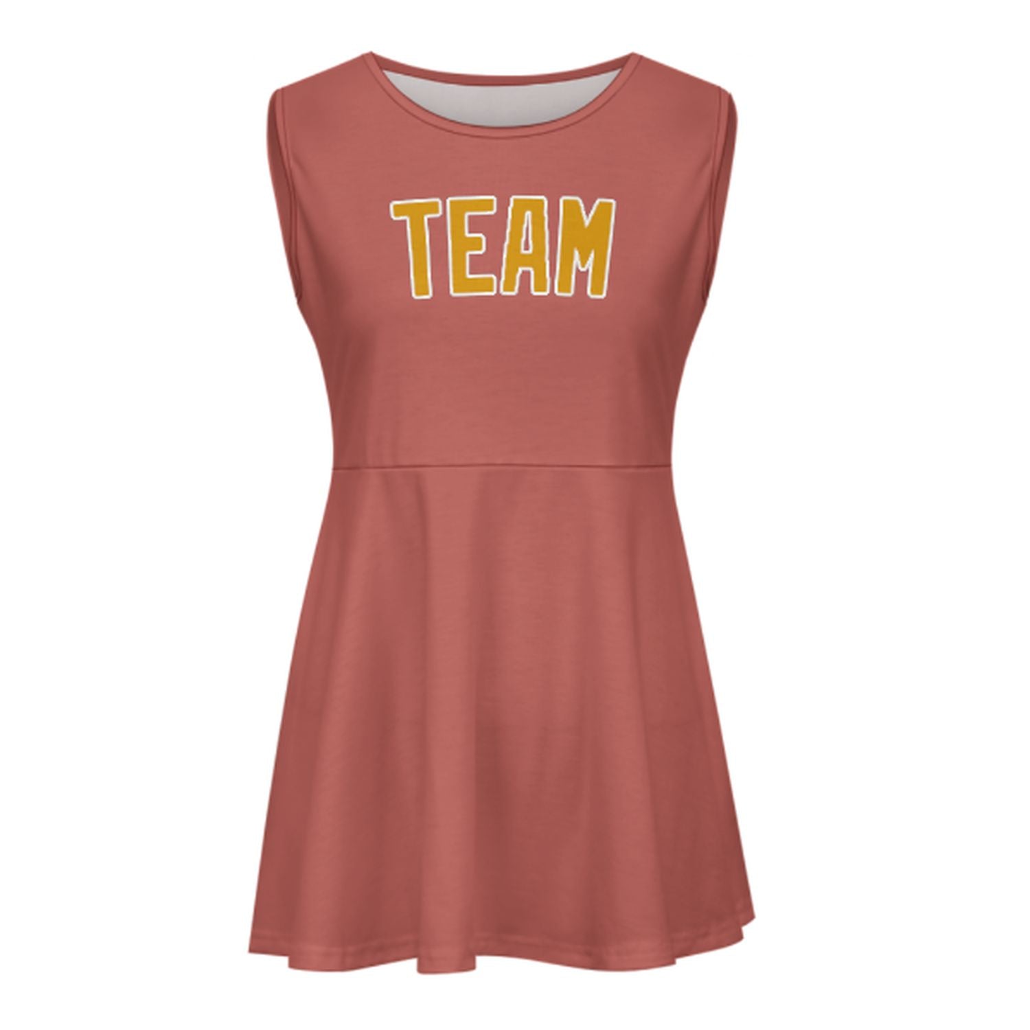 Maßgeschneidertes Kupferrose Gelb Cheerleader-Kleid