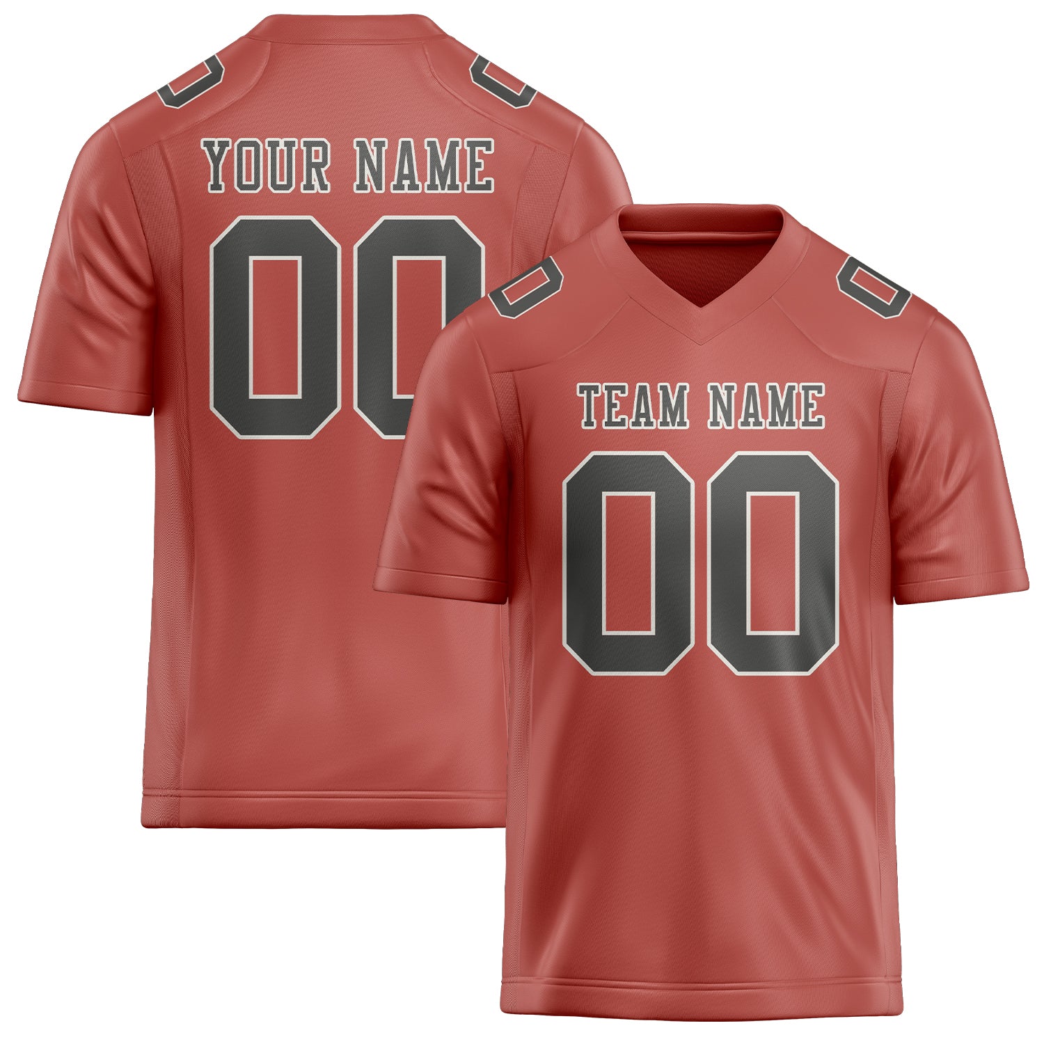 Maßgeschneidertes Professionelles Kupferrose Dunkelgrau Rugbytrikot