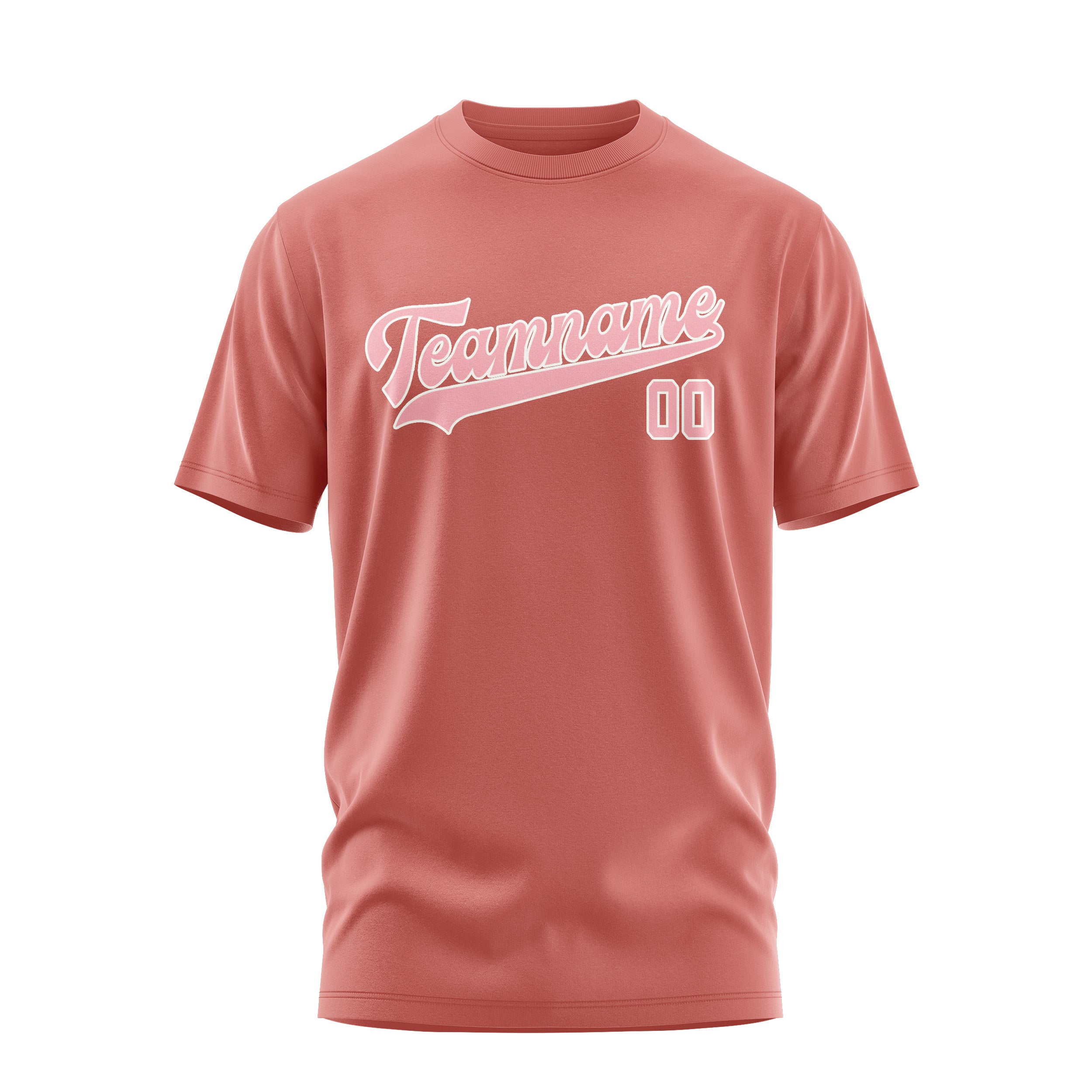 Maßgeschneidertes Kupferrose Rosa T-Shirt