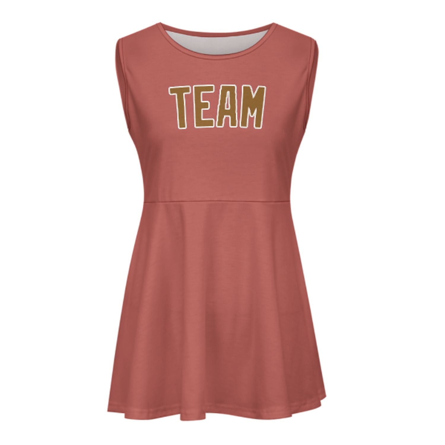 Maßgeschneidertes Kupferrose Khaki Cheerleader-Kleid