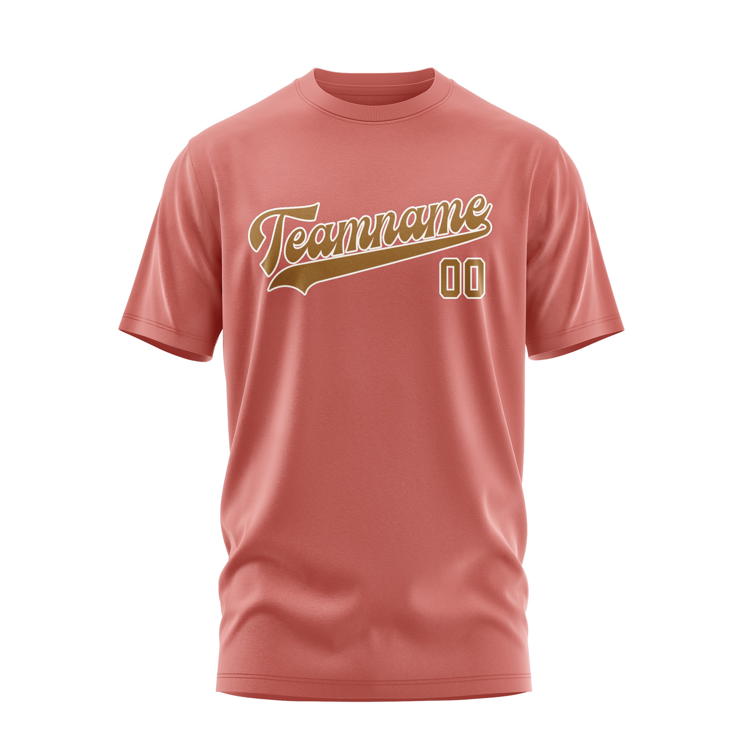 Maßgeschneidertes Kupferrose Khaki T-Shirt