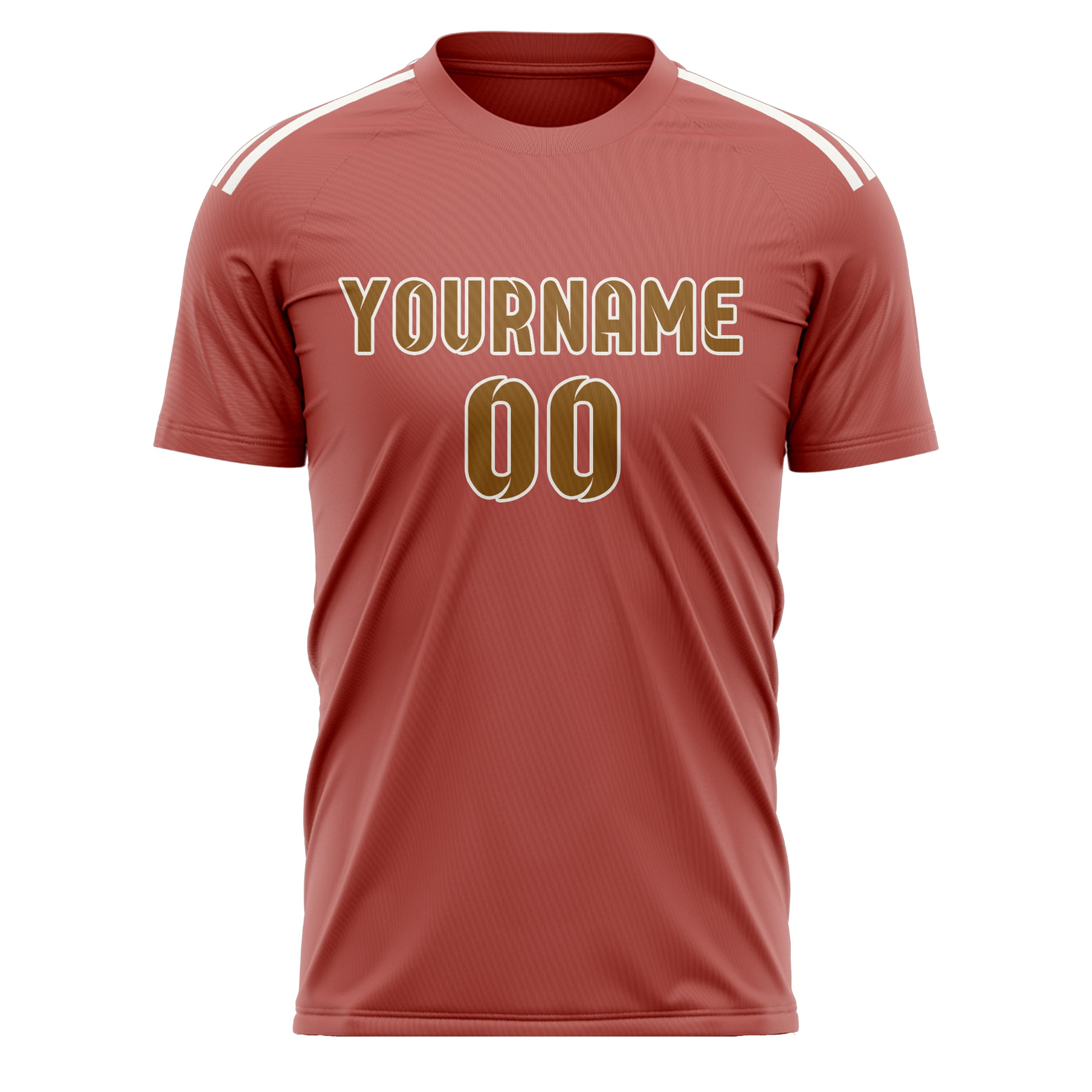 Benutzerdefiniertes Professionelles Kupferrose Khaki Fußballtrikot