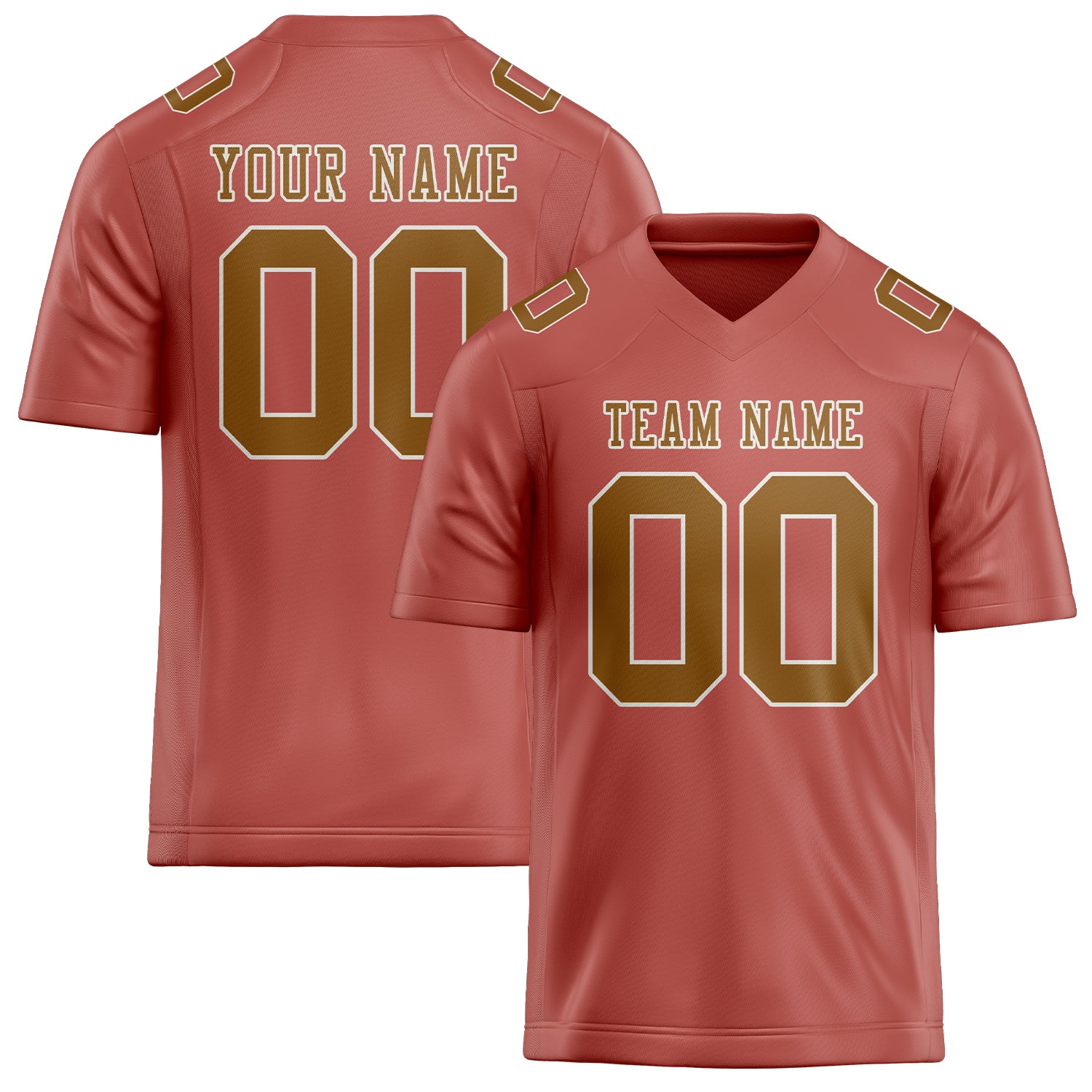 Maßgeschneidertes Professionelles Kupferrose Khaki Rugbytrikot