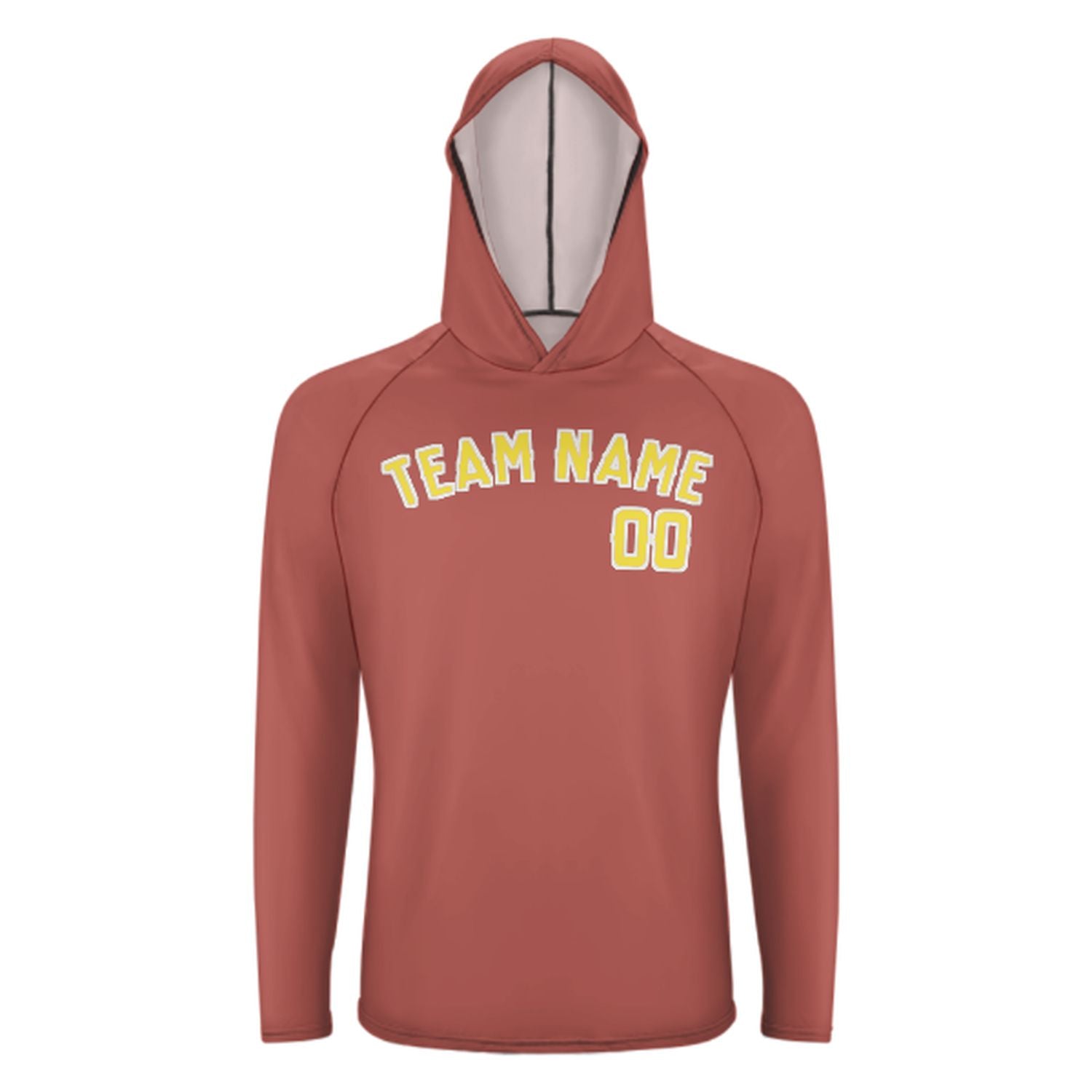 Měď vyrobená na míru růžová světle žlutá UV-hoodie