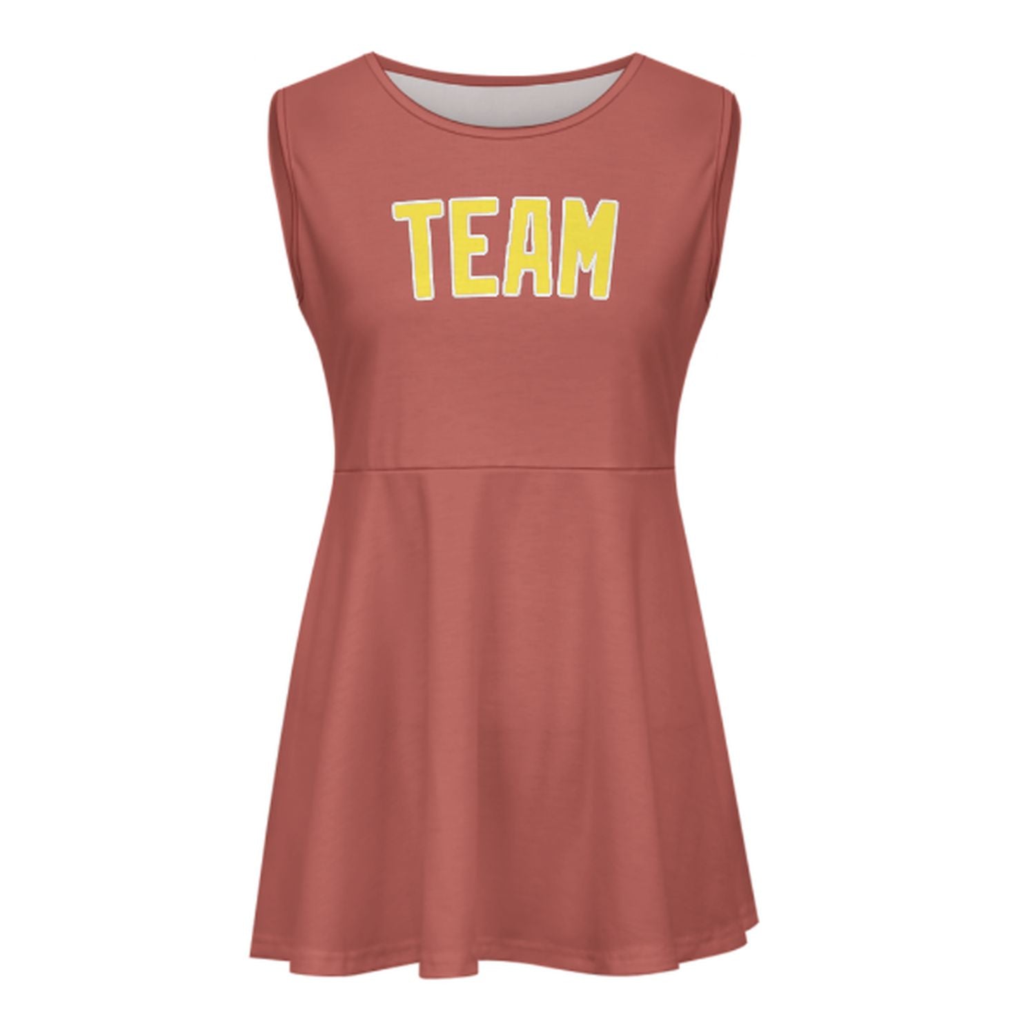 Maßgeschneidertes Kupferrose Blassgelb Cheerleader-Kleid