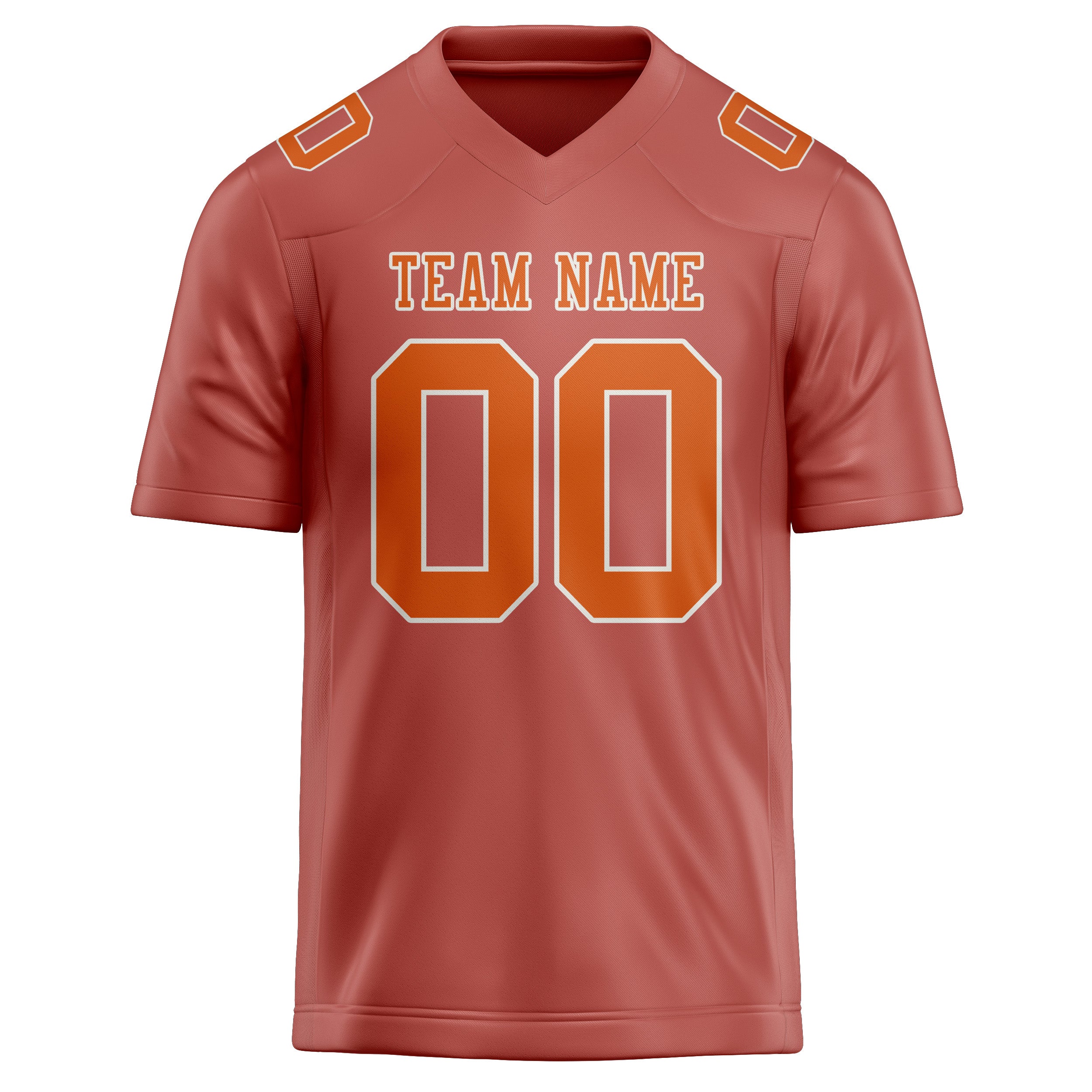 Maßgeschneidertes Professionelles Kupferrose Orange Rugbytrikot