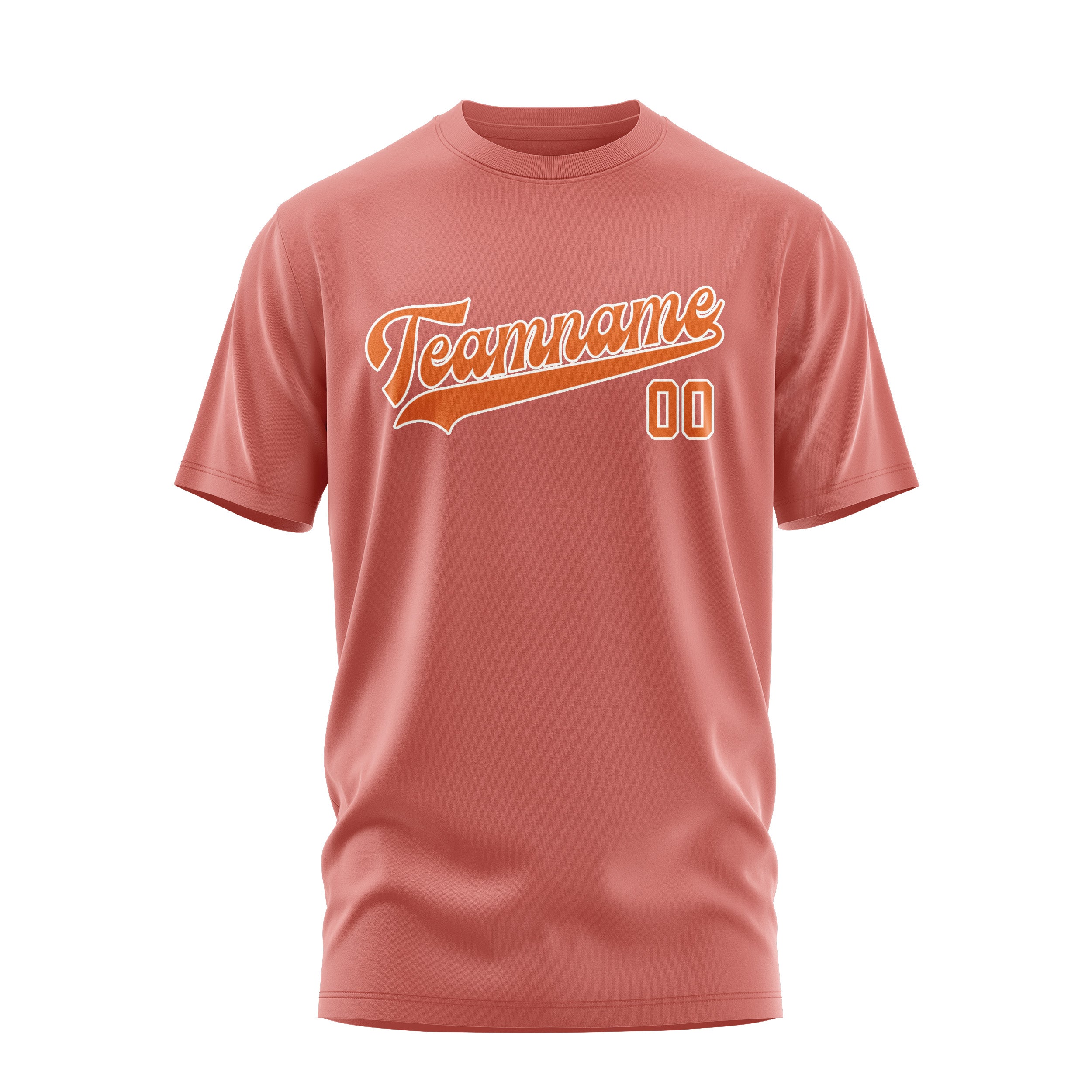 Maßgeschneidertes Kupferrose Orange T-Shirt
