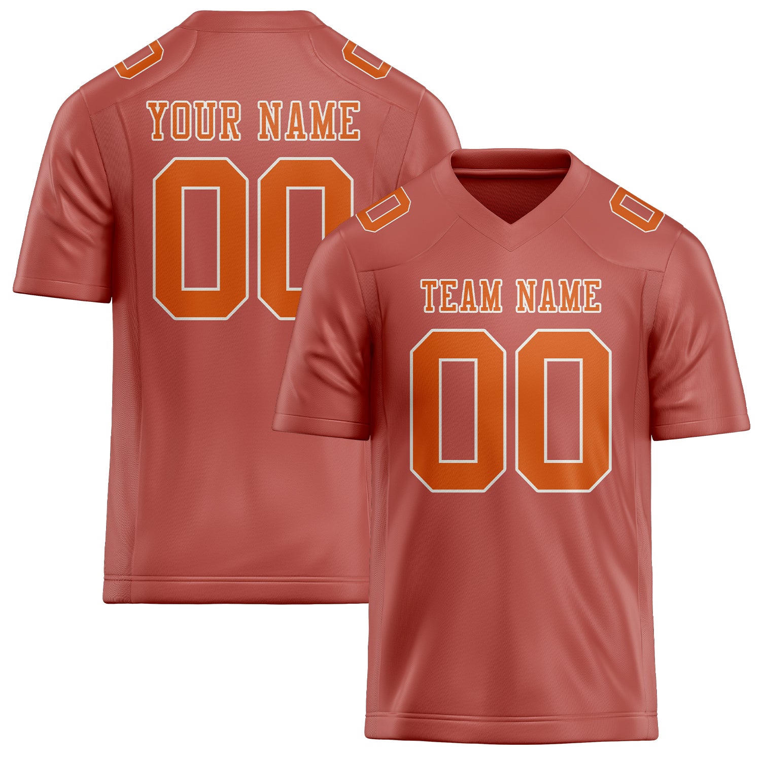 Maßgeschneidertes Professionelles Kupferrose Orange Rugbytrikot