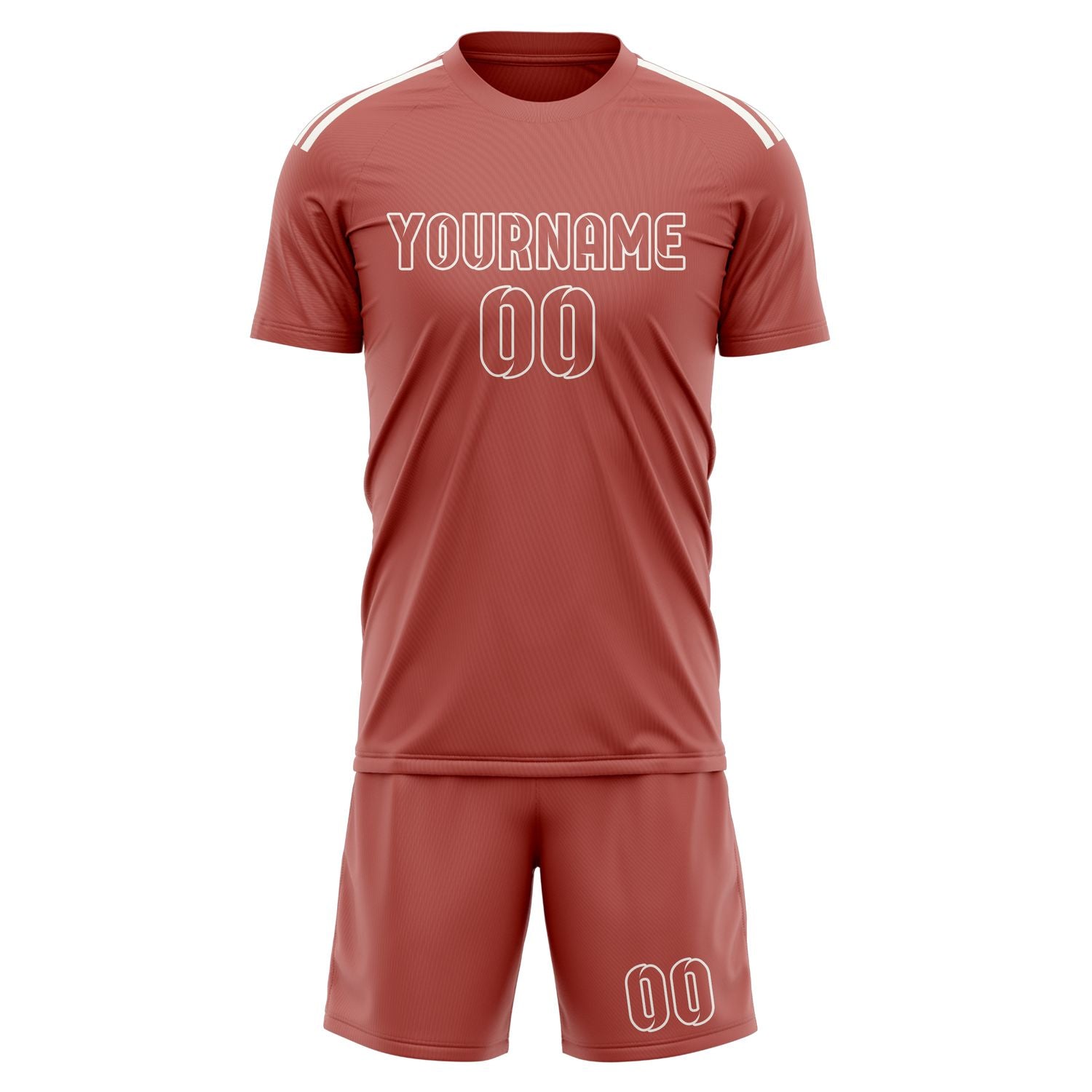 Maßgeschneidertes Professionelles Kupferrose Kupferrose Fußballtrikot-Set