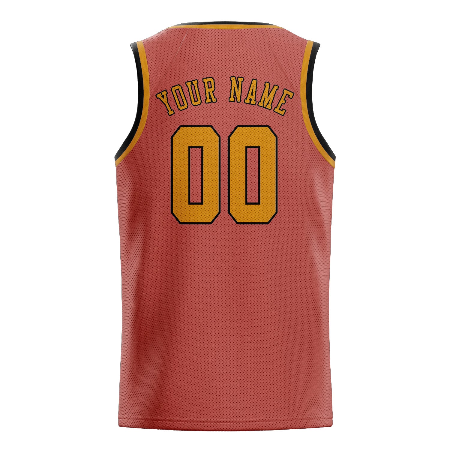 Benutzerdefiniertes Professionelles Kupferrose Gelb Basketballtrikot