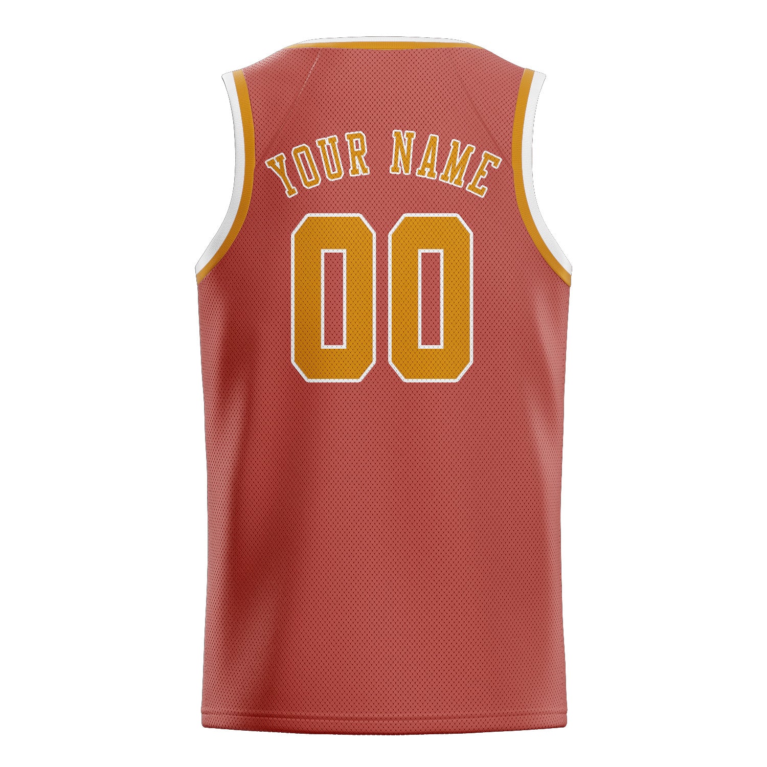 Benutzerdefiniertes Professionelles Kupferrose Gelb Basketballtrikot