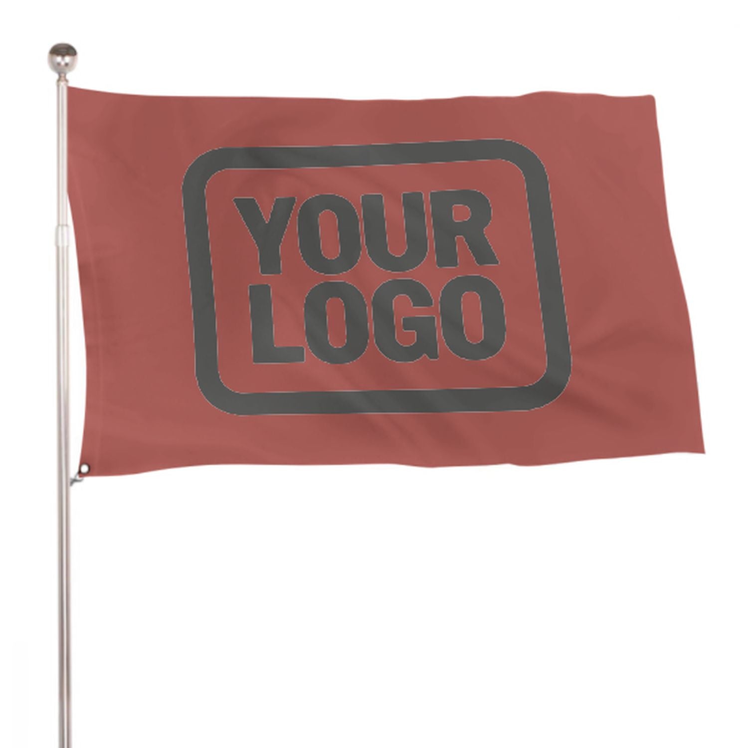 Maßgeschneidertes Kupferrose Dunkelgrau Flagge