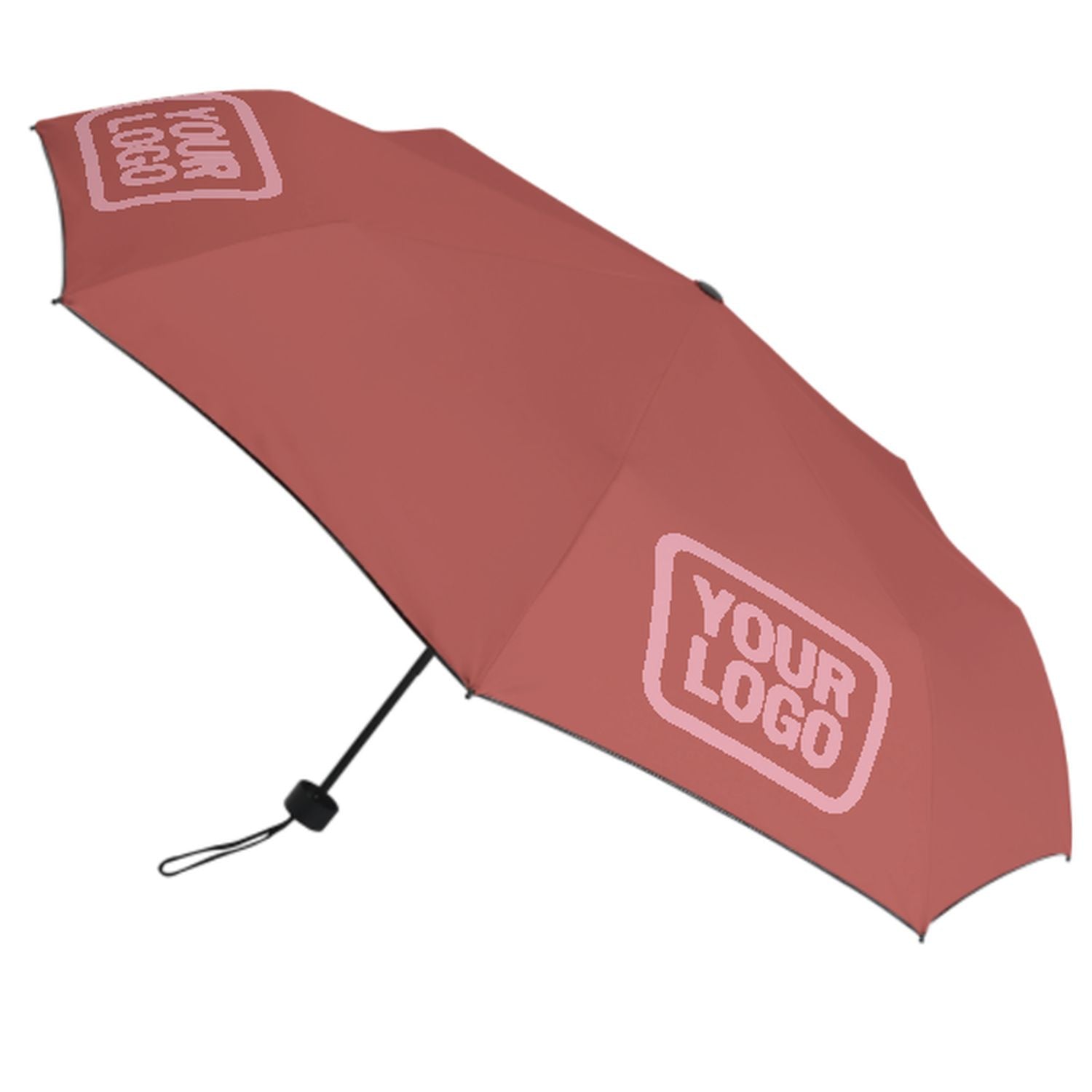 Maßgeschneidertes Kupferrose Rosa Automatik-Regenschirm