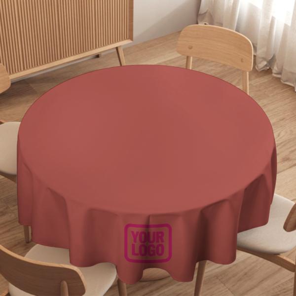 Maßgeschneidertes Kupferrose Rosarot Runde Tischdecke