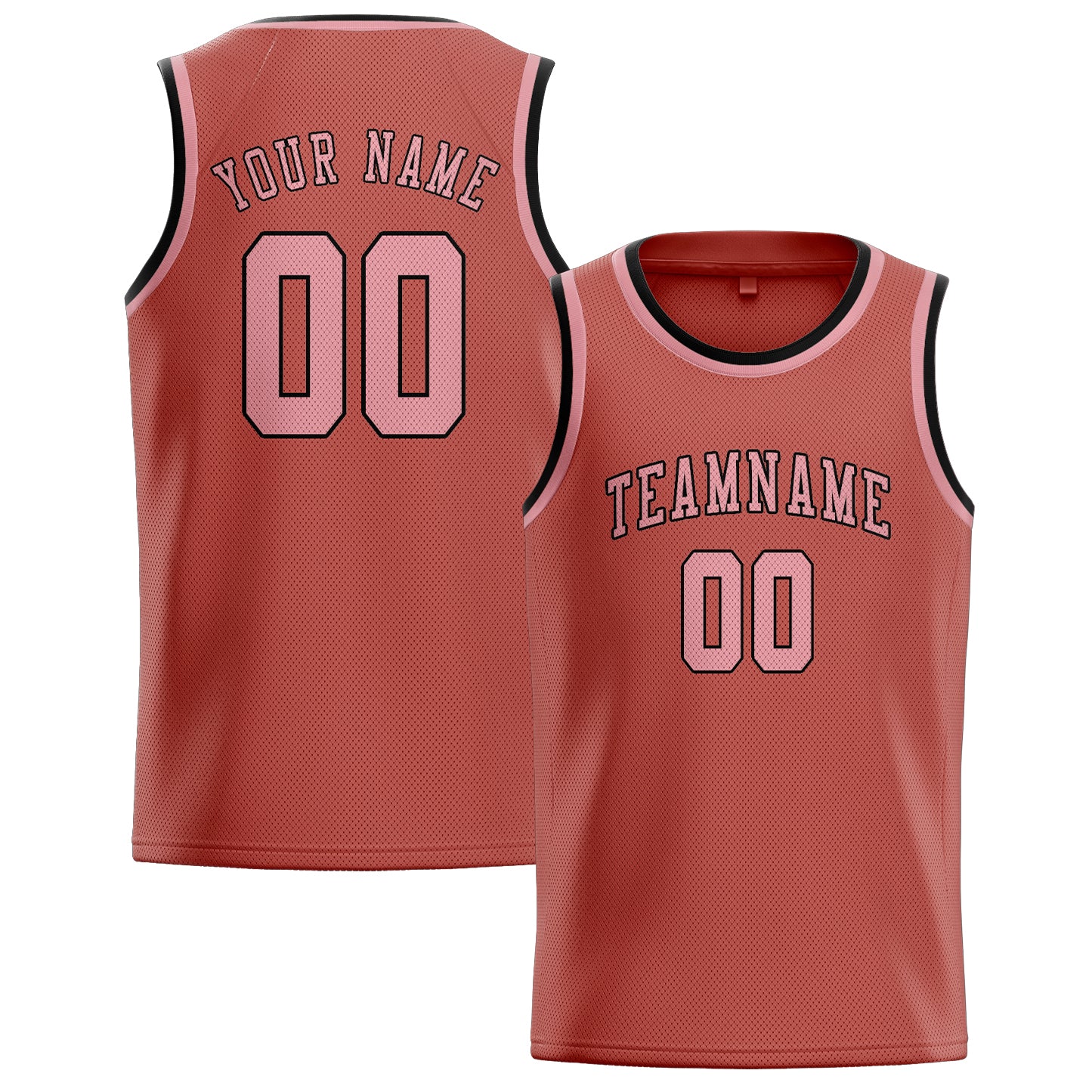 Benutzerdefiniertes Professionelles Kupferrose Rosa Basketballtrikot