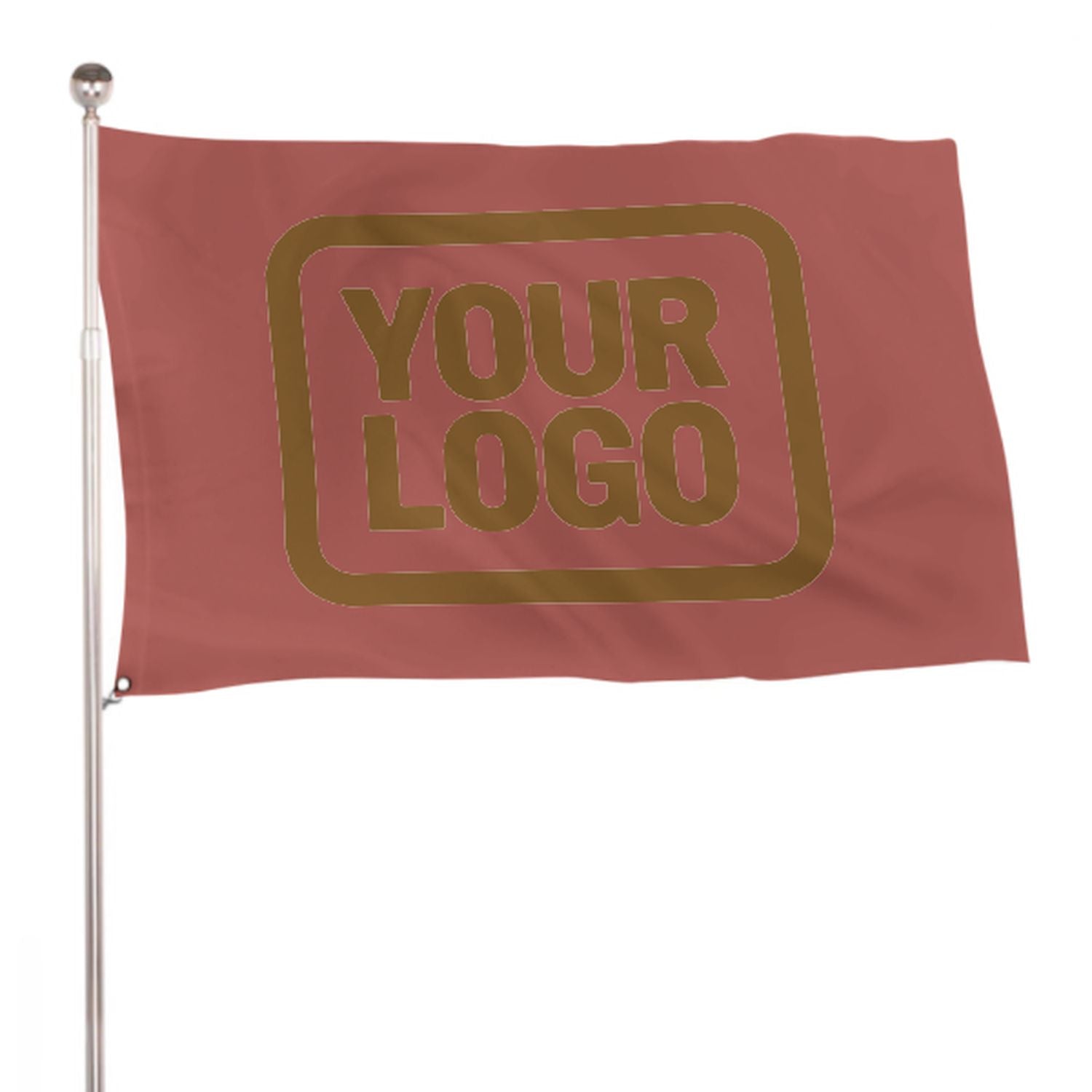 Maßgeschneidertes Kupferrose Khaki Flagge