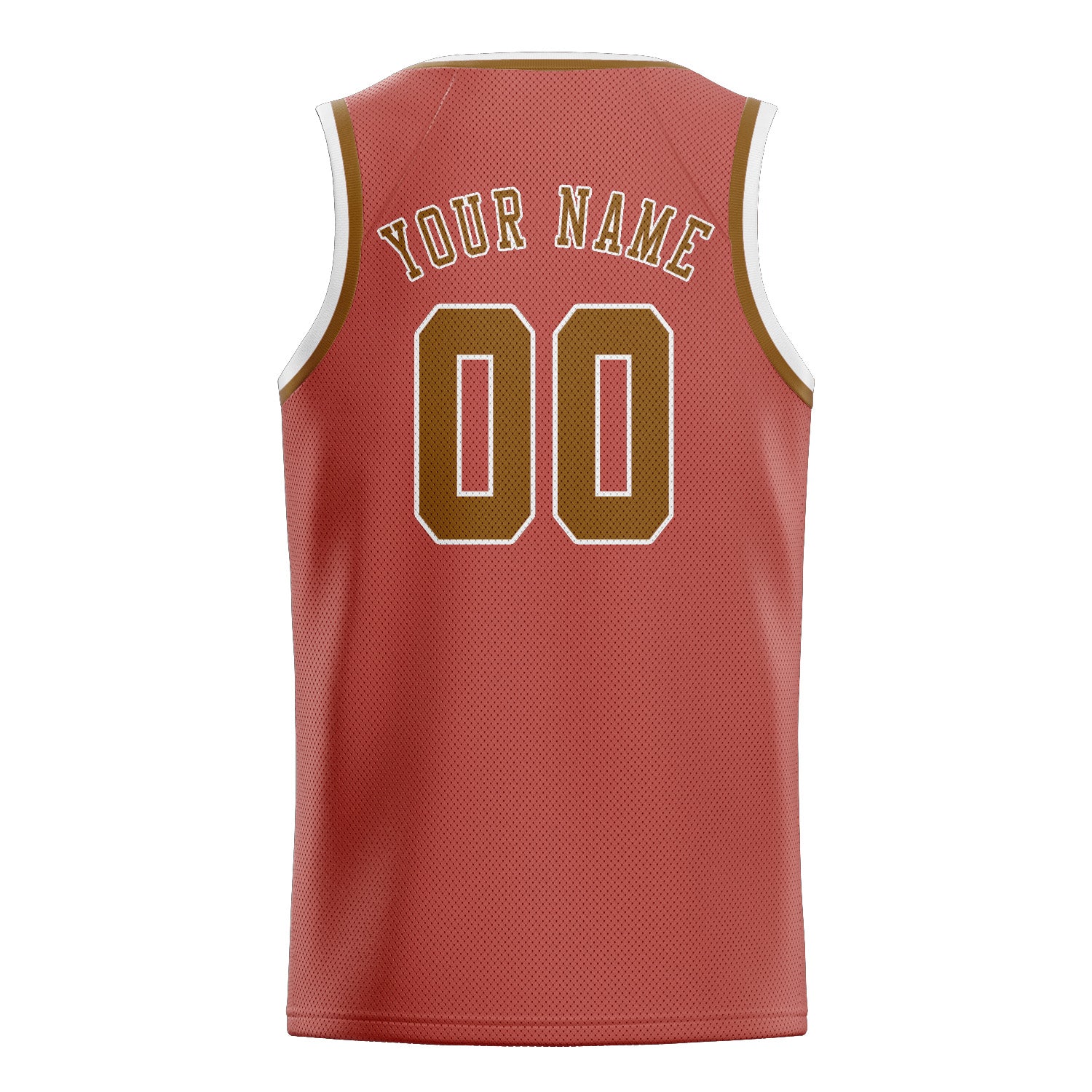 Benutzerdefiniertes Professionelles Kupferrose Khaki Basketballtrikot