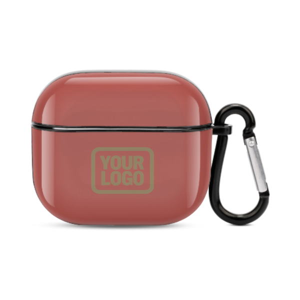 Maßgeschneidertes Kupferrose Hellkhaki AirPods-Hülle (3. Generation)