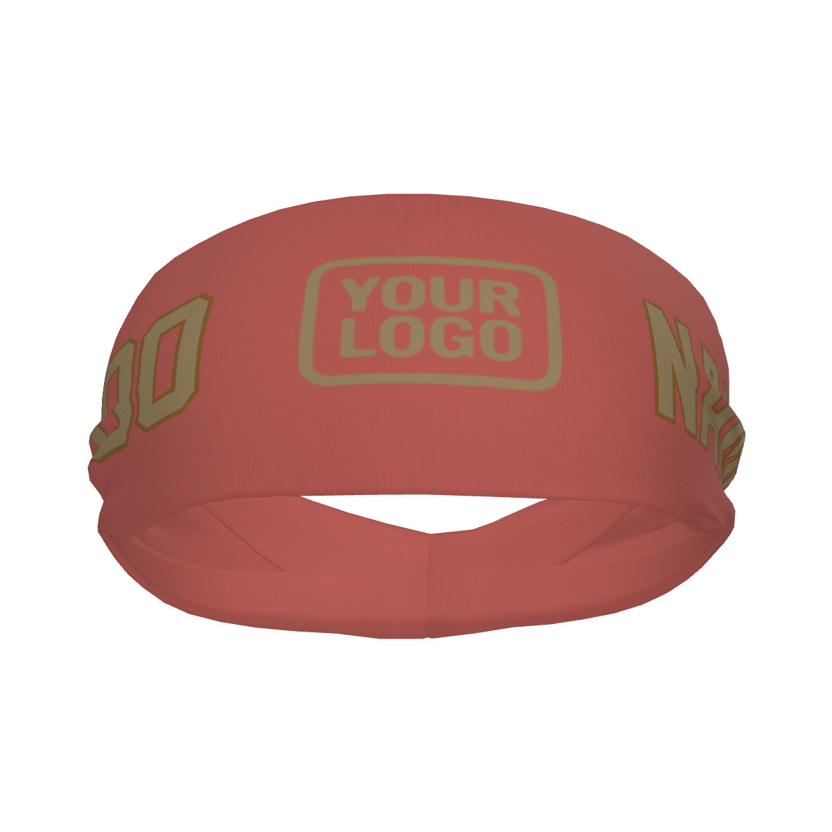 Maßgeschneidertes Kupferrose Hellkhaki Sport Stirnband