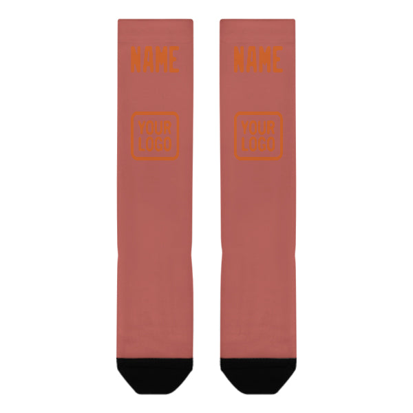 Maßgeschneidertes Kupferrose Orange Kniestrümpfe