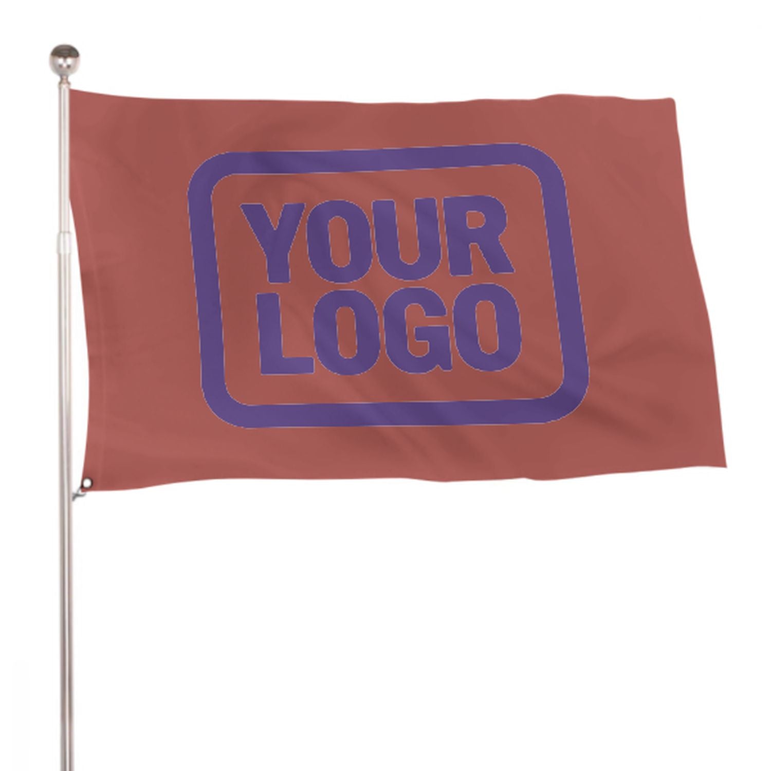 Maßgeschneidertes Kupferrose Lavendel Flagge
