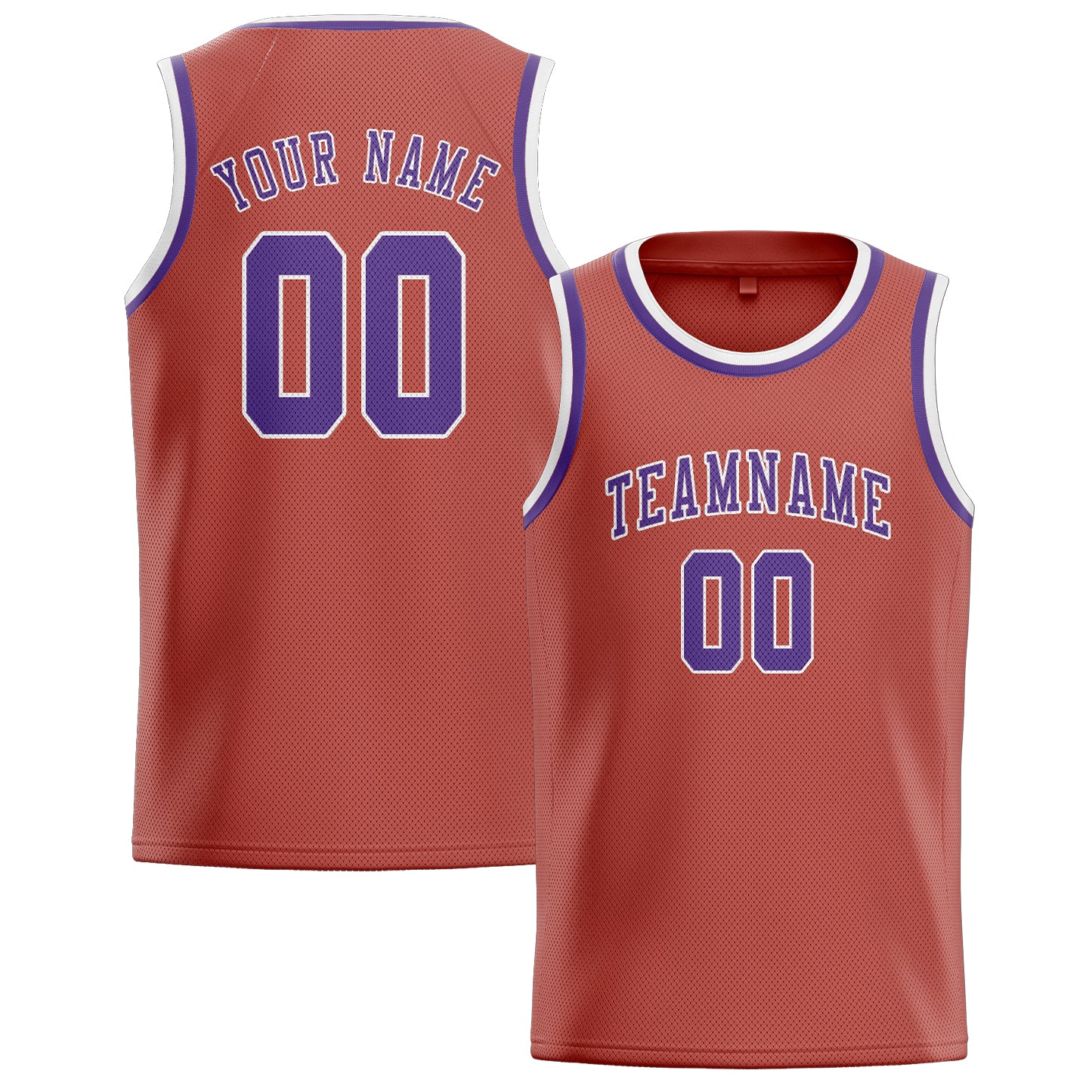 Benutzerdefiniertes Professionelles Kupferrose Lavendel Basketballtrikot