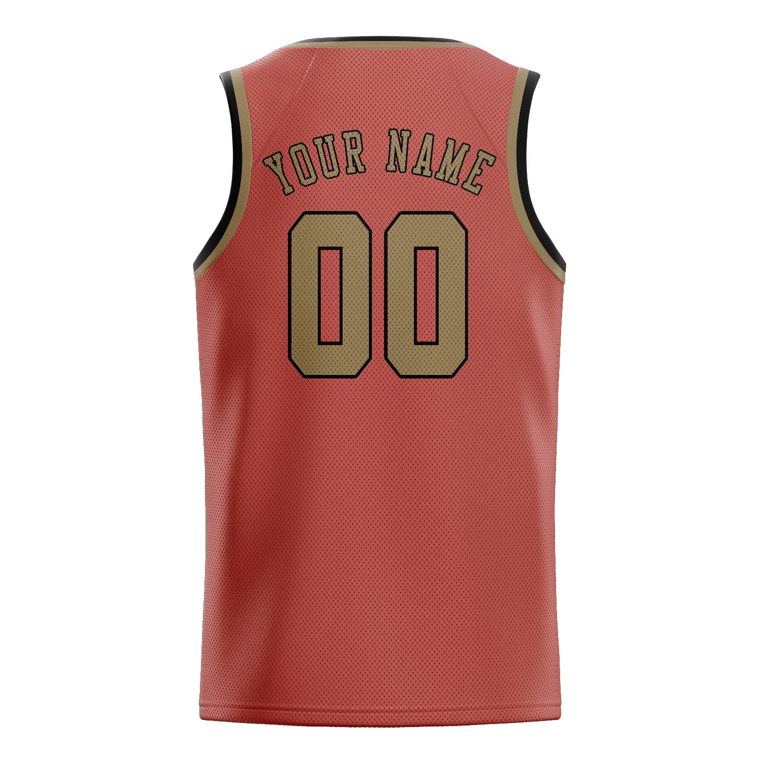 Benutzerdefiniertes Professionelles Kupferrose Hellkhaki Basketballtrikot