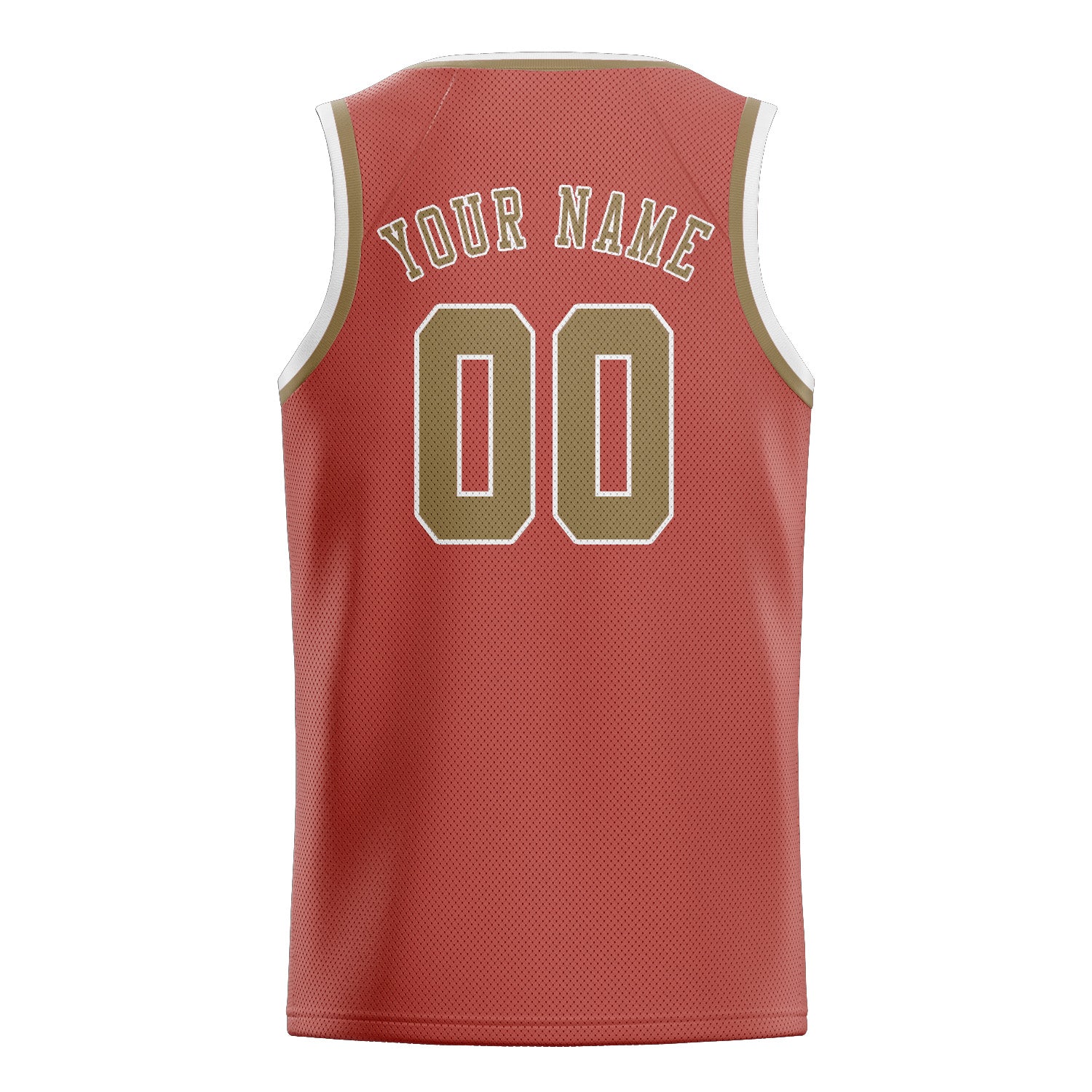 Benutzerdefiniertes Professionelles Kupferrose Hellkhaki Basketballtrikot