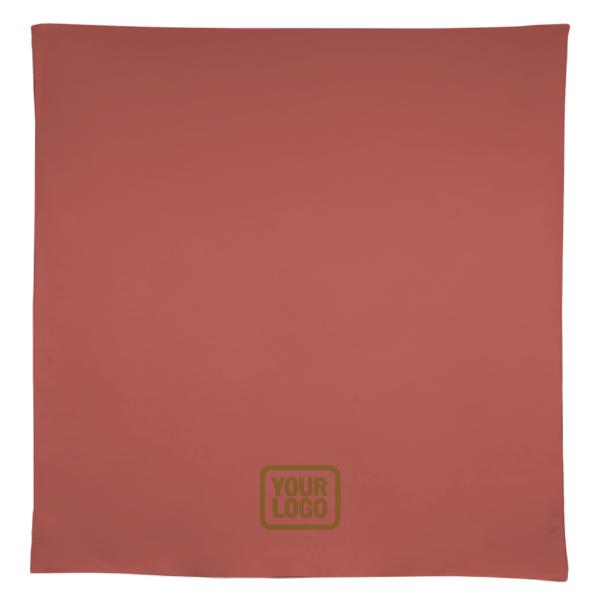 Maßgeschneidertes Kupferrose Hellkhaki Quadratische Tischdecke