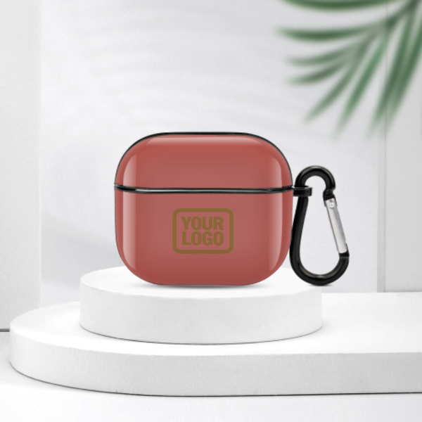 Maßgeschneidertes Kupferrose Khaki AirPods-Hülle (3. Generation)