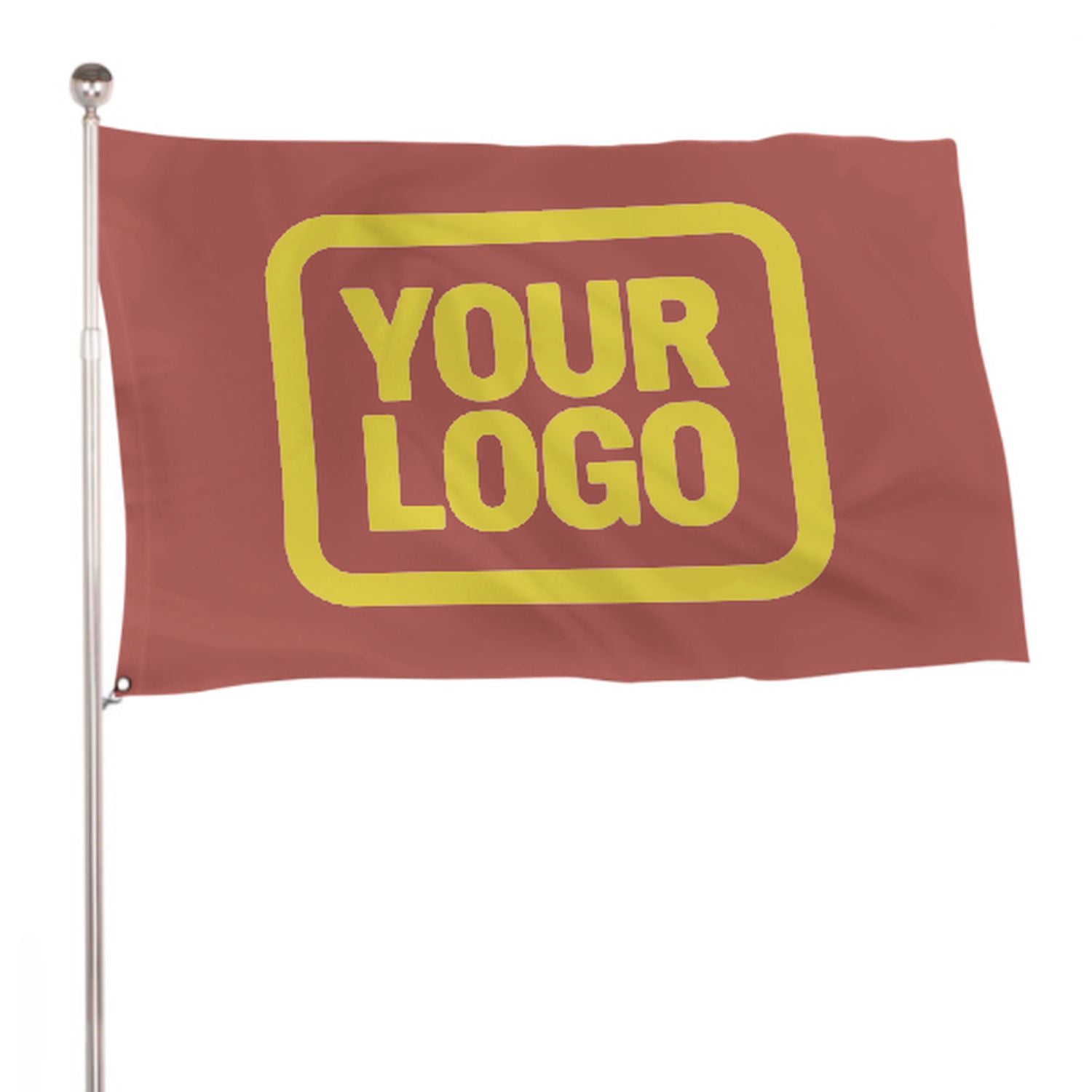 Maßgeschneidertes Kupferrose Blassgelb Flagge