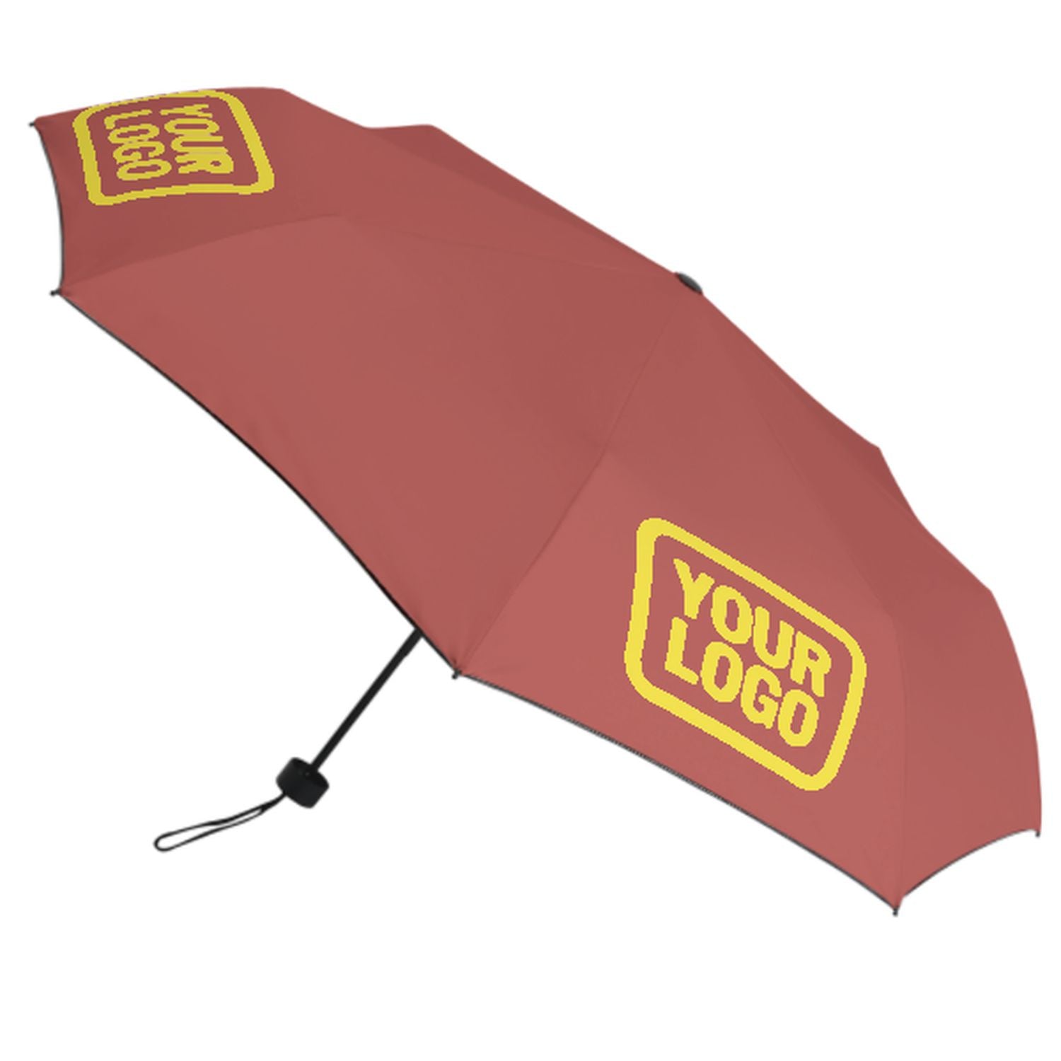 Maßgeschneidertes Kupferrose Blassgelb Automatik-Regenschirm