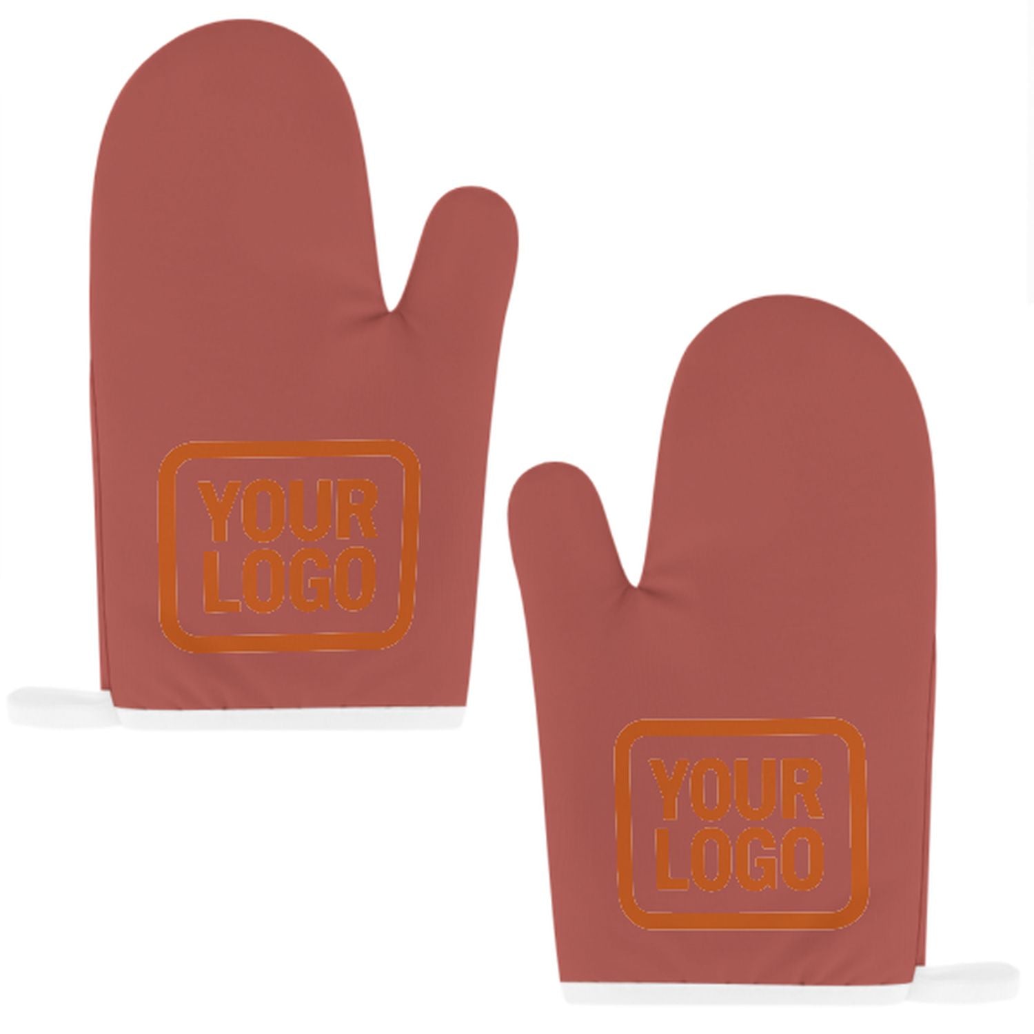 Maßgeschneidertes Kupferrose  Orange Topfhandschuh Set – 2-teilig