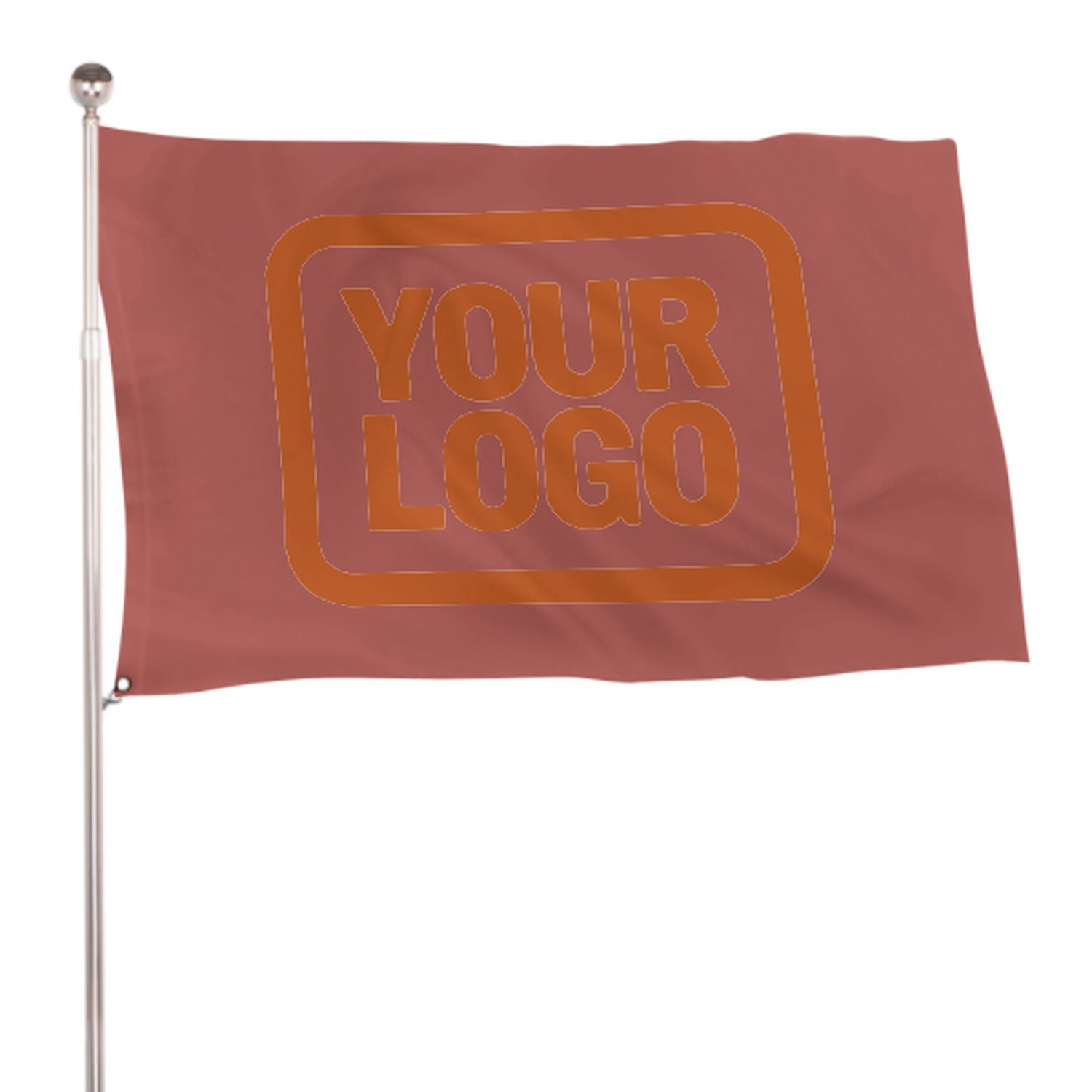 Maßgeschneidertes Kupferrose Orange Flagge