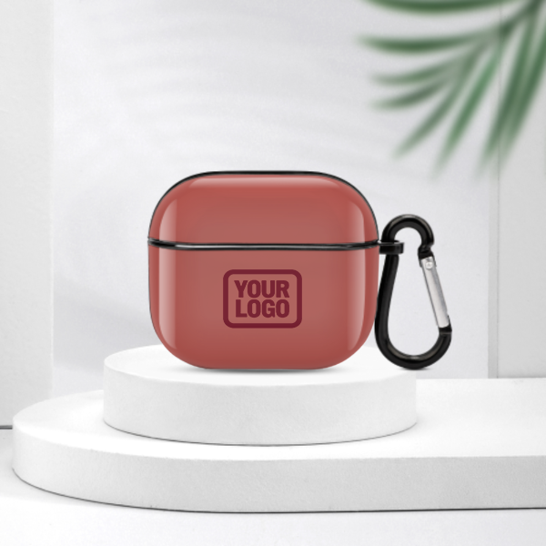 Maßgeschneidertes Kupferrose Karmesinrot AirPods-Hülle (3. Generation)