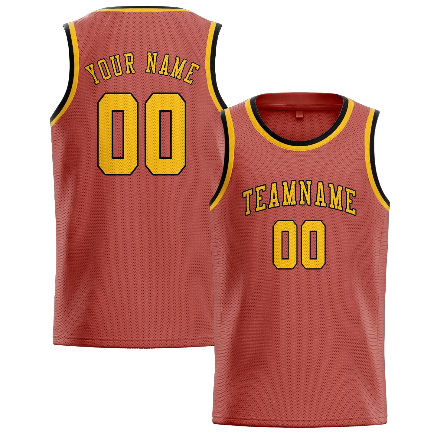 Benutzerdefiniertes Professionelles Kupferrose Gold Basketballtrikot