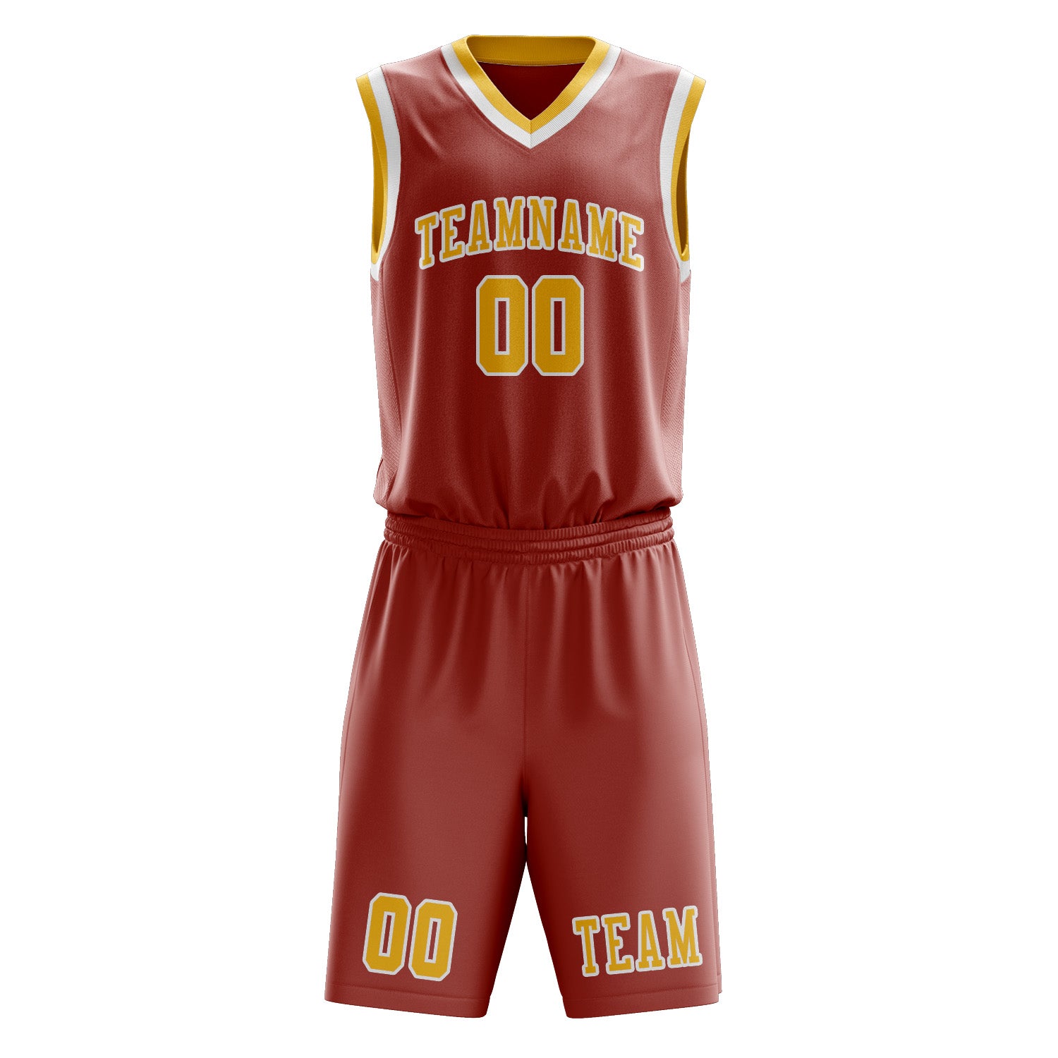Benutzerdefiniertes Professionelles Kupferrose Gold Basketballtrikot-Set