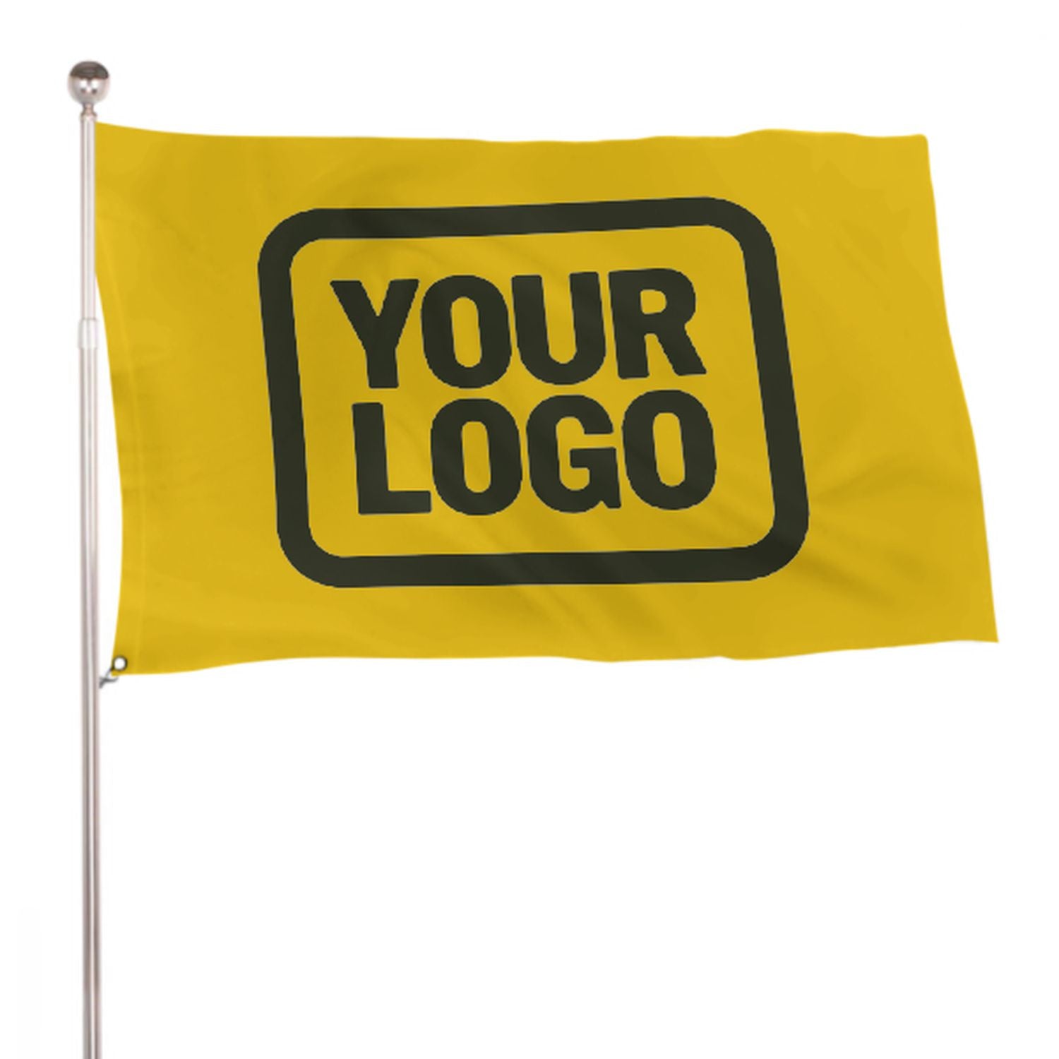 Maßgeschneidertes Gold Dunkles Oliv Flagge