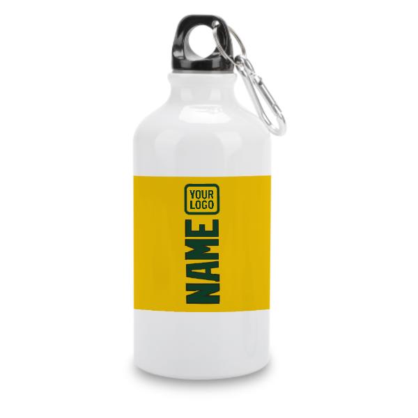 Maßgeschneidertes Gold Moosgrün Sportflasche