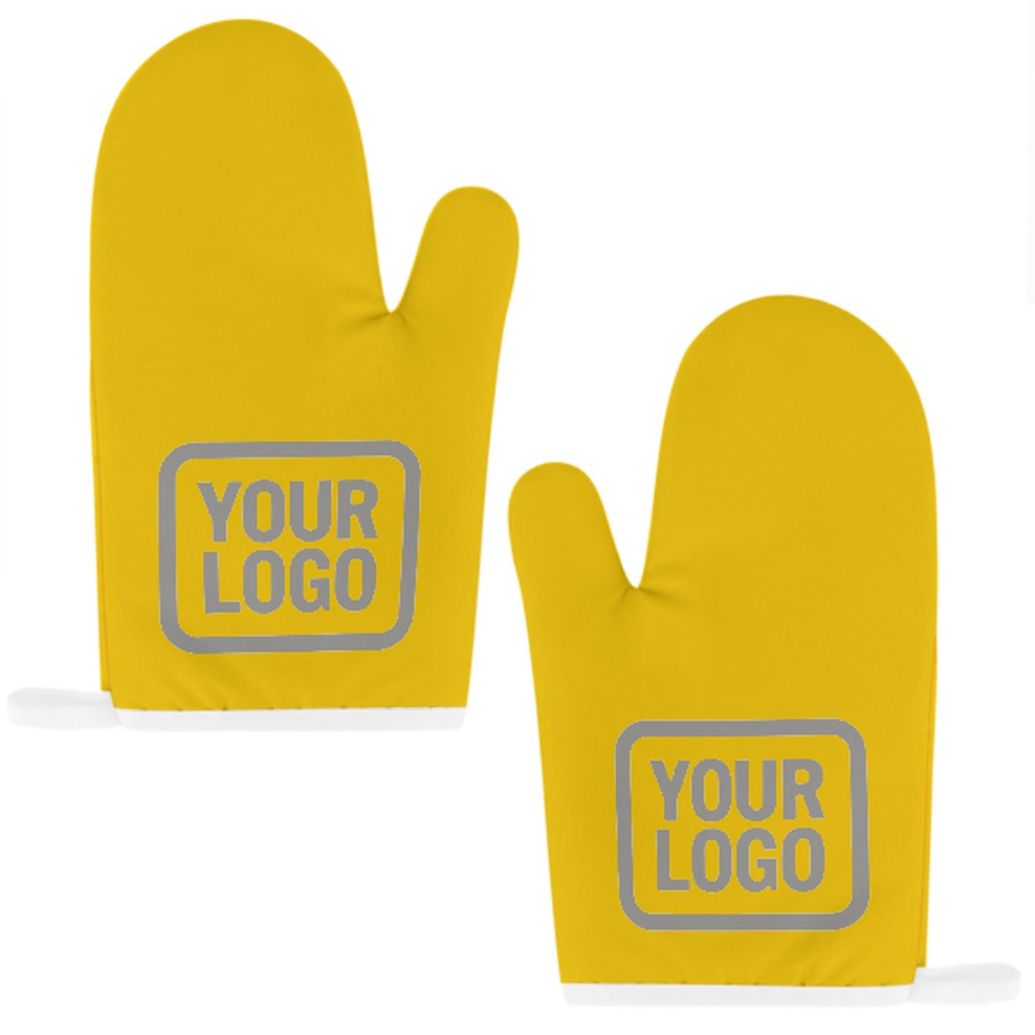 Maßgeschneidertes Gold  Grau Topfhandschuh Set – 2-teilig