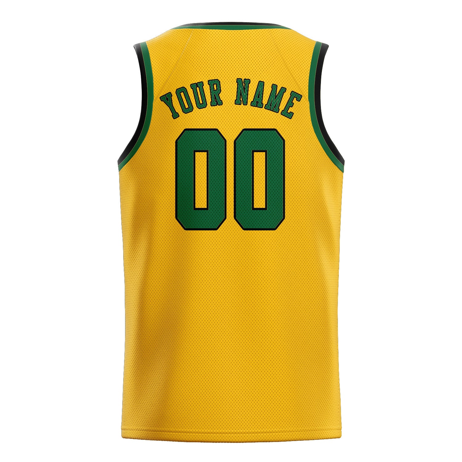 Benutzerdefiniertes Professionelles Gold Moosgrün Basketballtrikot