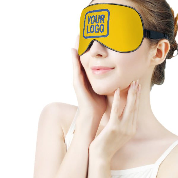Maßgeschneidertes Gold Himmelblau Schlafmaske