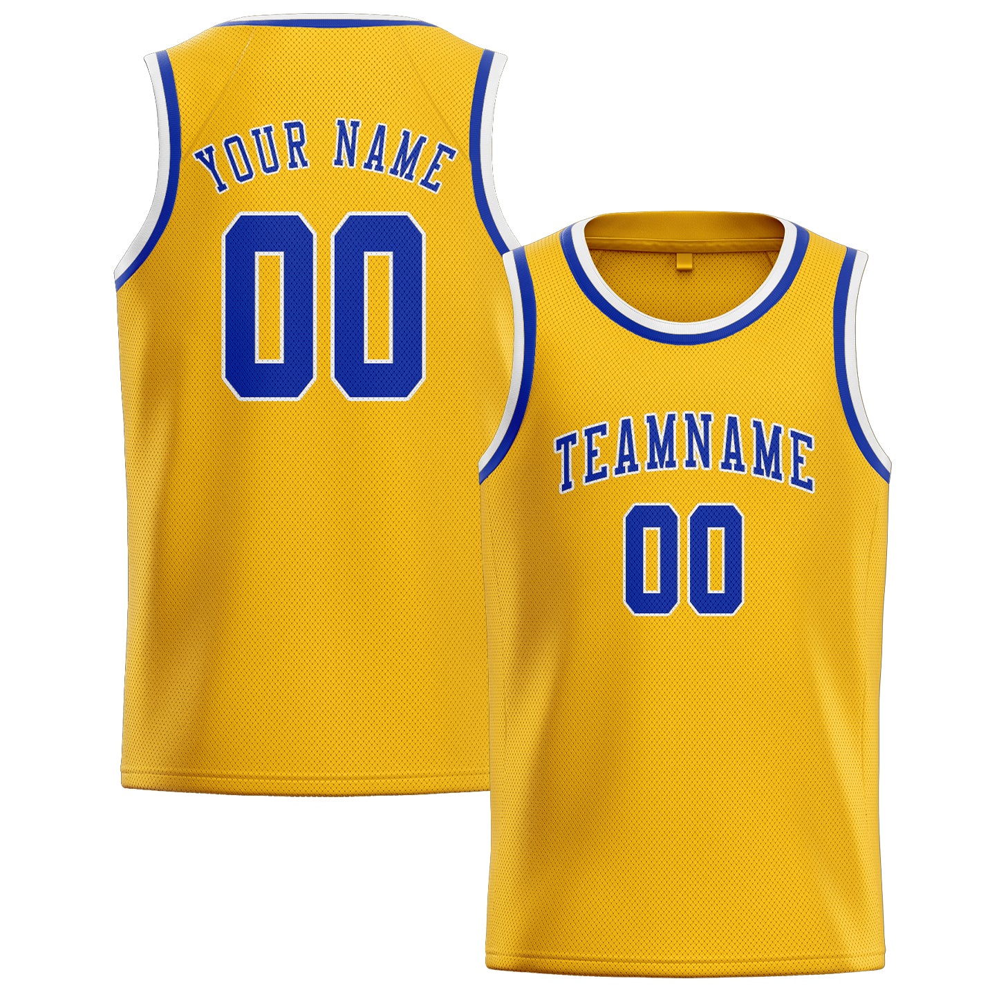 Benutzerdefiniertes Professionelles Gold Himmelblau Basketballtrikot