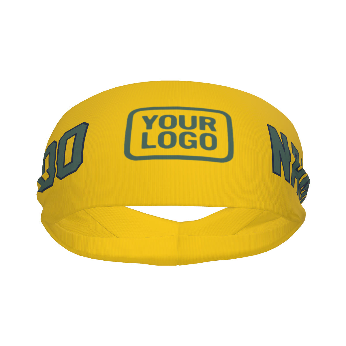 Maßgeschneidertes Gold Blaugrün Sport Stirnband