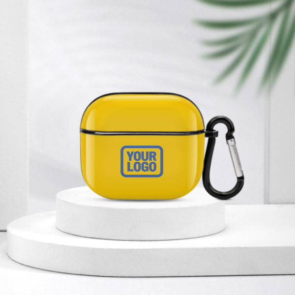 Maßgeschneidertes Gold Himmelblau AirPods-Hülle (3. Generation)